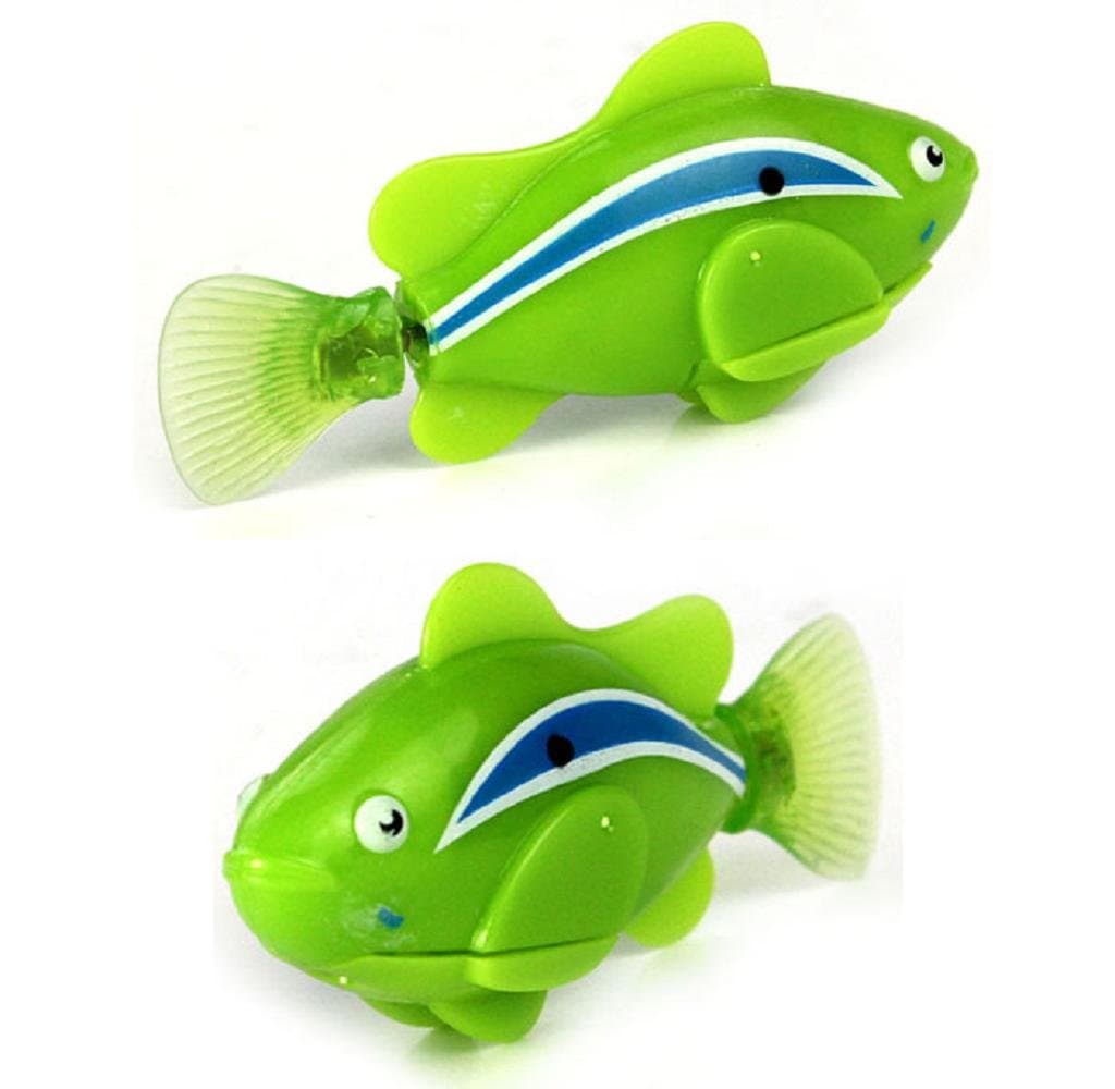 Towallmark 1PC Newest Green Lovely Robo Fish Electric Toy Pet Fish With Aquatic Gift for Kids