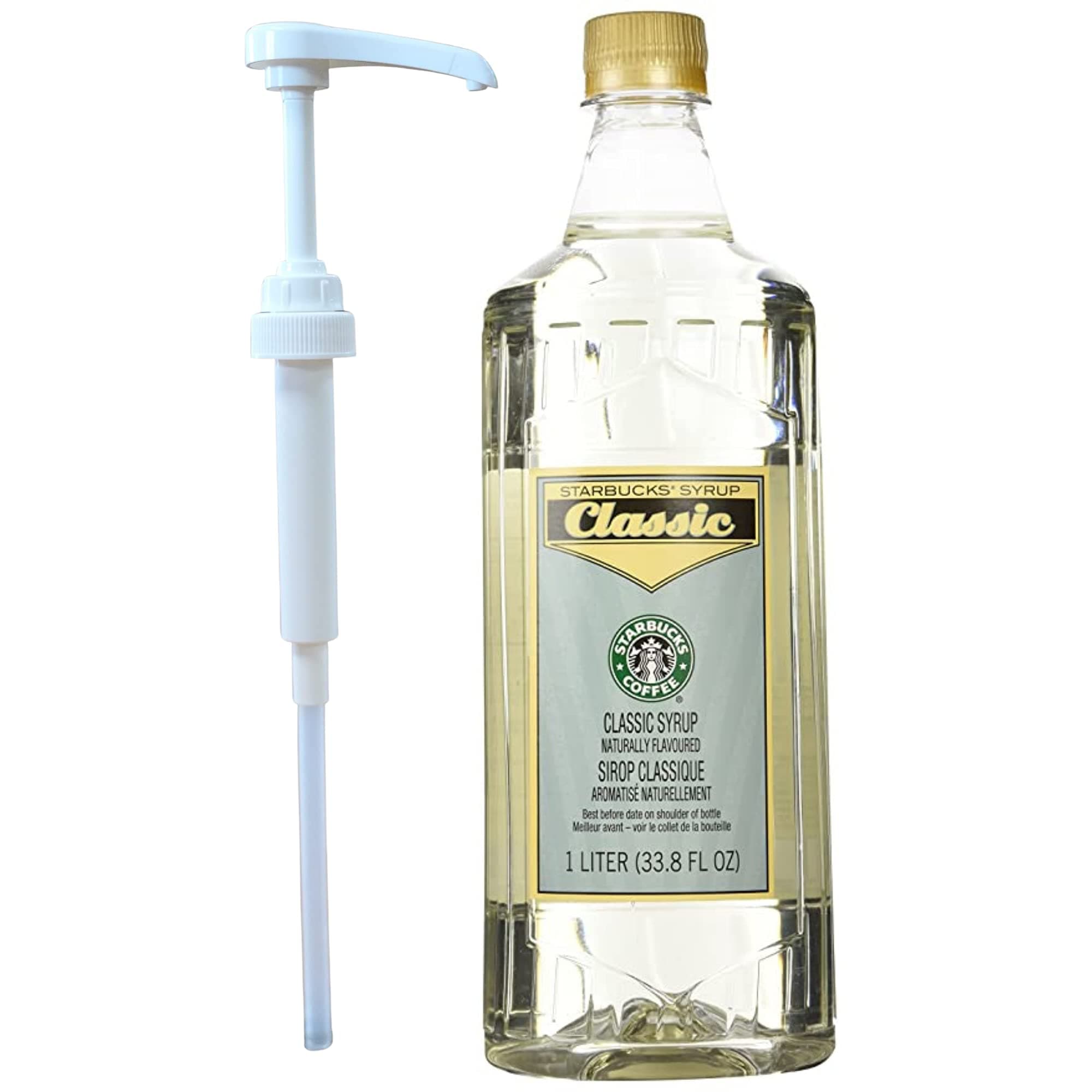 Company, Starbucks Authentic Flavoring Syrup for Coffee and Tea with White Pump (Classic)