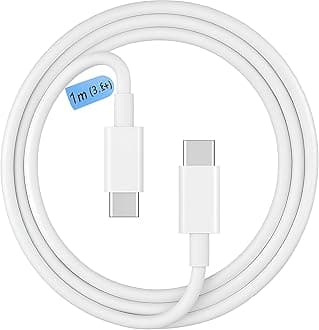 25W Super Fast Type C to USB C Mobile Charger Cable for Samsung Galaxy F16/F06, F15/F05/F55 5G, F14/F04/F34/F54, F23/F13/F04/F45/F12, Smartphone Wire Support 25 w Charging Adapter C to C Cord, White