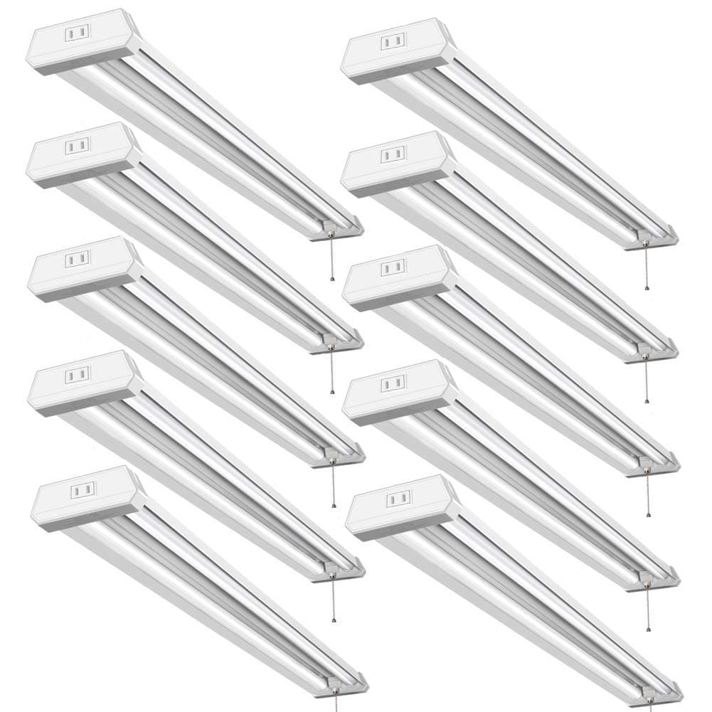 42W Linkable LED Shop Light for garage BBOUNDER 48 Inch 4FT 5000K LED Work Shop Light LED Utility Shop Light Ceiling Fixture (10 Pack)