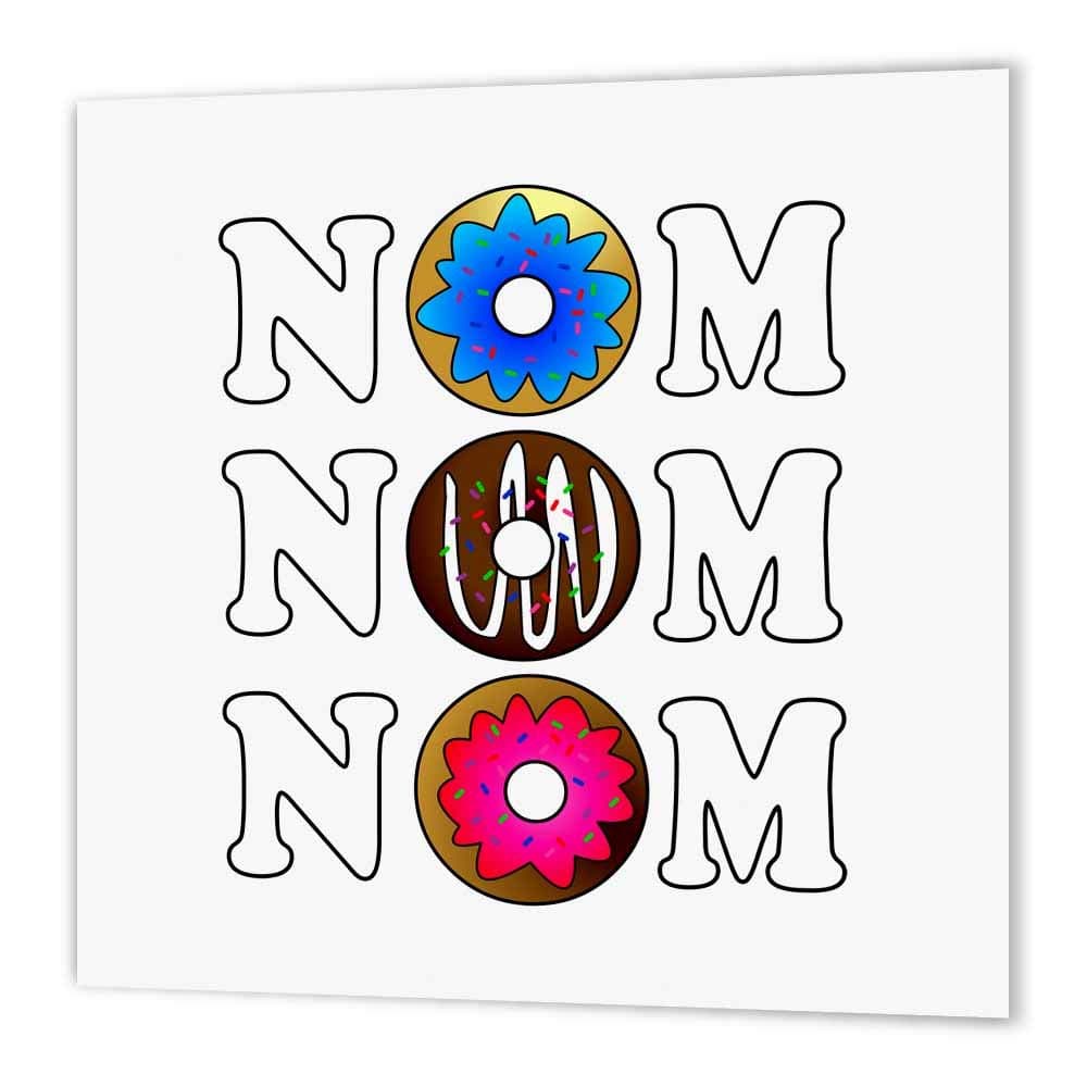 3dRose Nom Donuts-Iron On Heat Transfer, Multi-Colour, x 8-inch