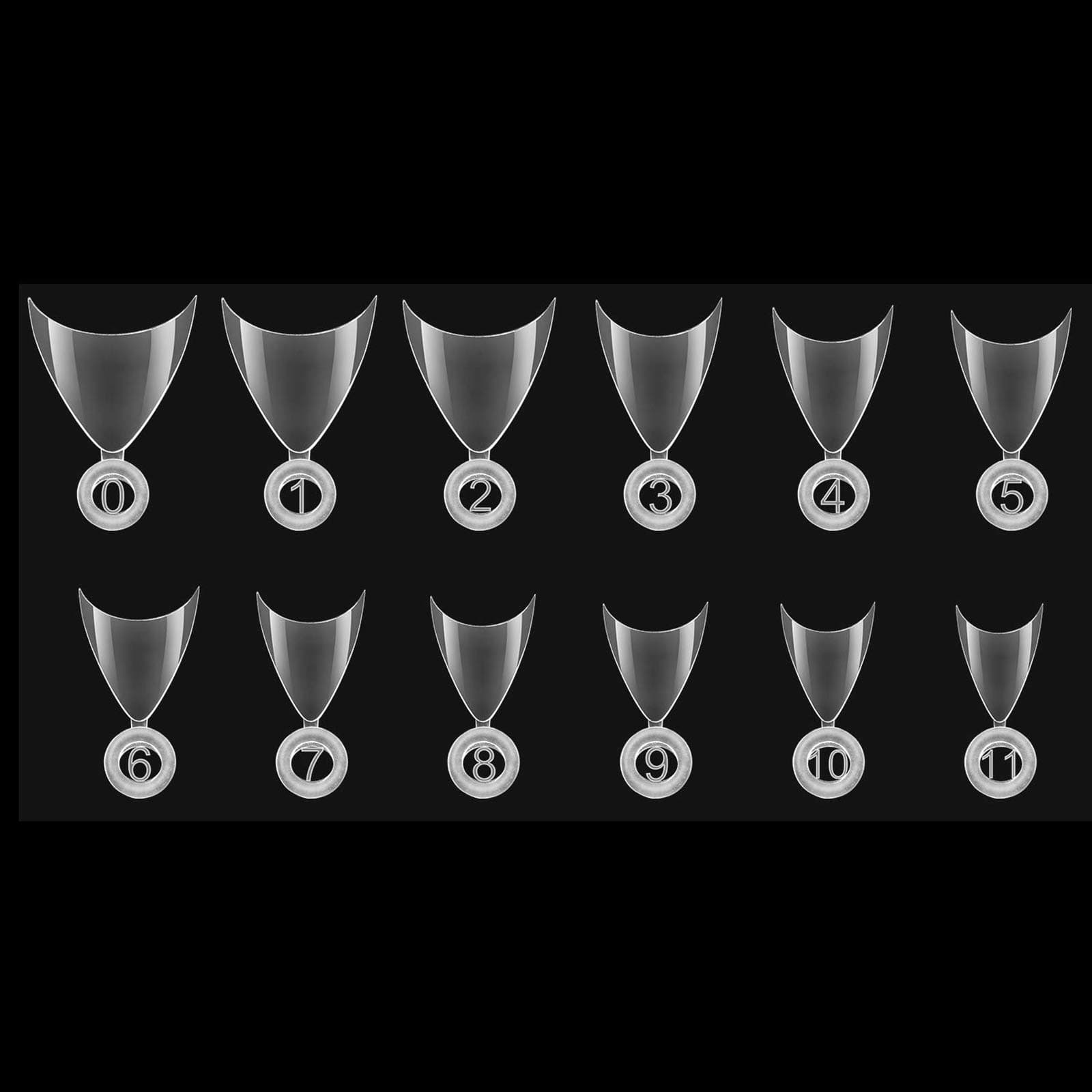 Ejiubas Short Stiletto Nails French Nail Tips 600pcs Professional Artificial Fake Nail Tips False Nails Acrylic Nail Tips Clear Christmas Nails