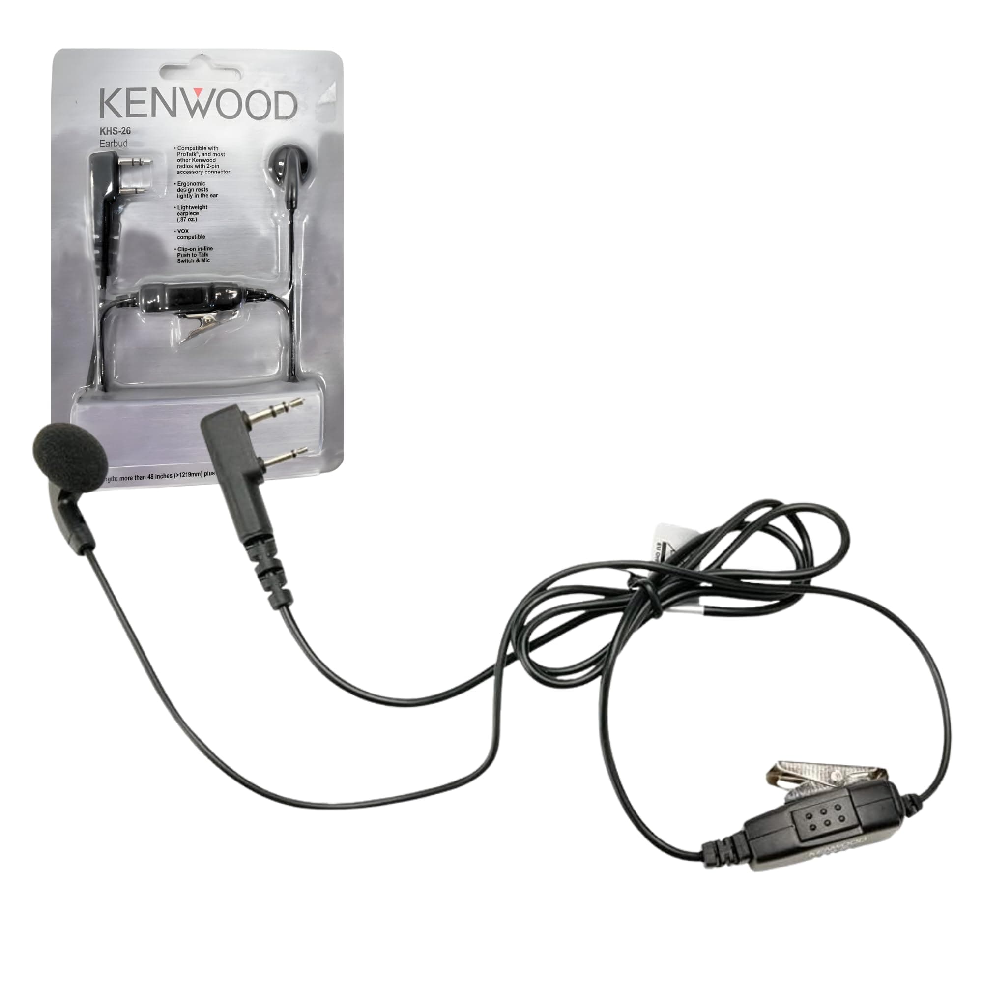 Kenwood KHS-26 Clip Mic with Earphone
