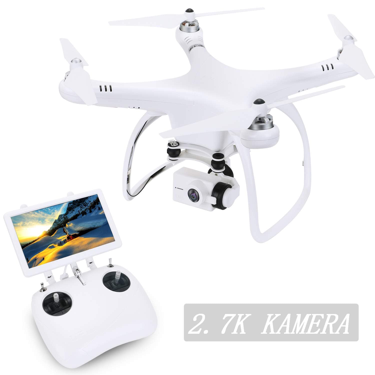 UPair One Quadrocopter Drone with 2.7K Full HD Video Camera 2.4G Remote Control FPV Live Transmission Headless Mode Altitude Support Home Return