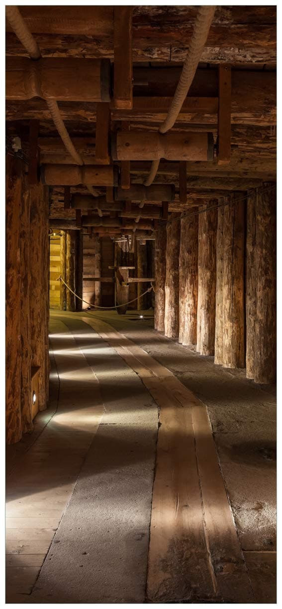 posterdepot Door Door Poster Age Tunnel in Salt Mine in Poland – Height 93 x 205 cm, 1-Piece, KTT0502