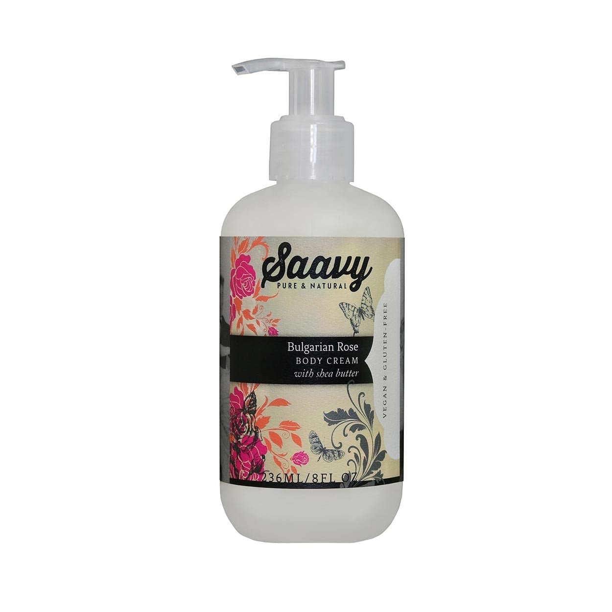 SAAVY Bulgarian Rose Body Cream, 8 FZ
