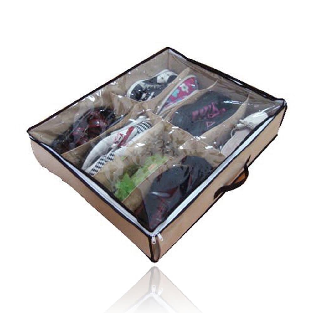 12-Pocket Collection Underbed Shoe Bag, Shoe Organizer