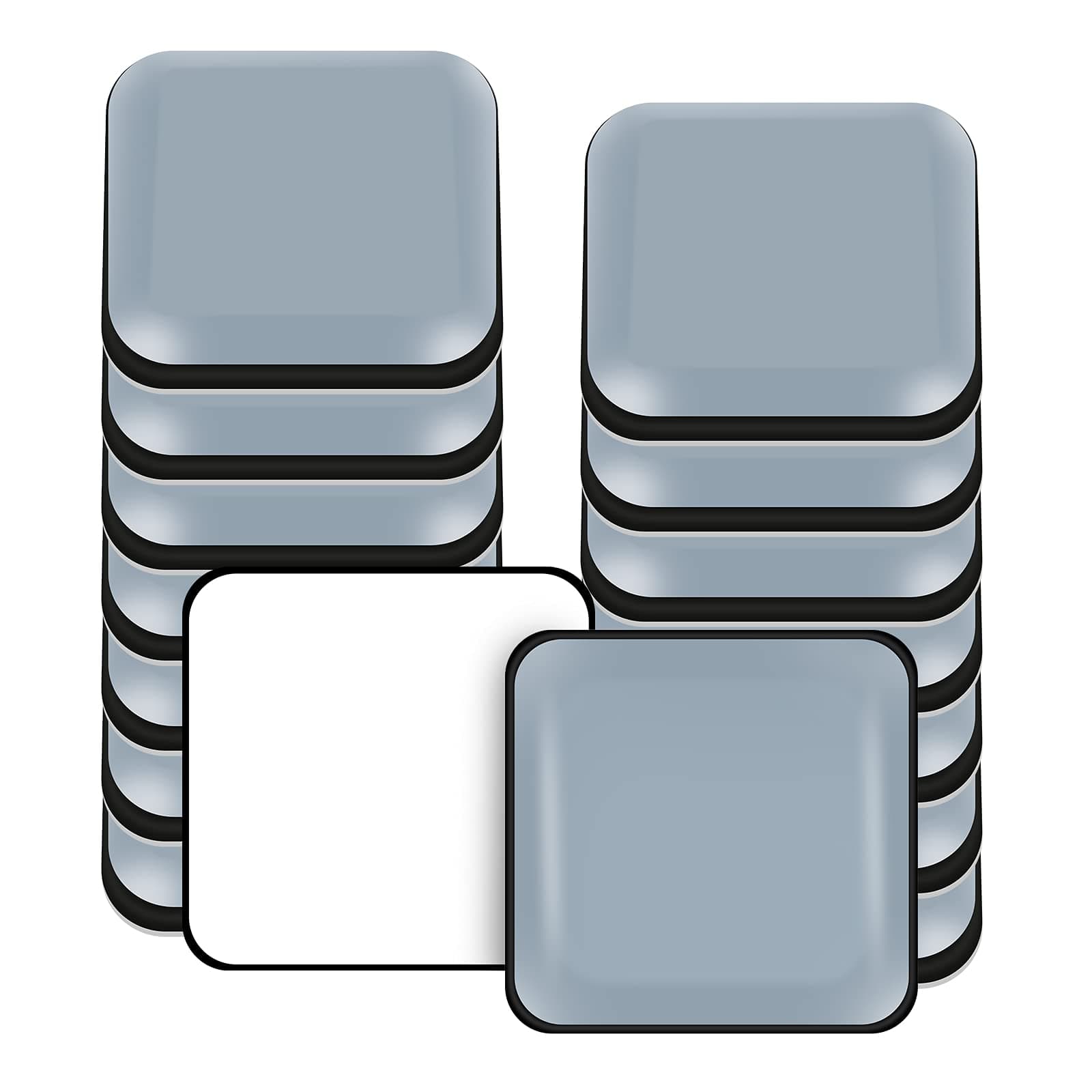 VABNEERFurniture Glides, Pack of 16 PTFE Teflon Square Self-Adhesive Furniture Sliders, Furniture Moving Pads for Moving Heavy Furniture (Square, 20 x 20 mm)