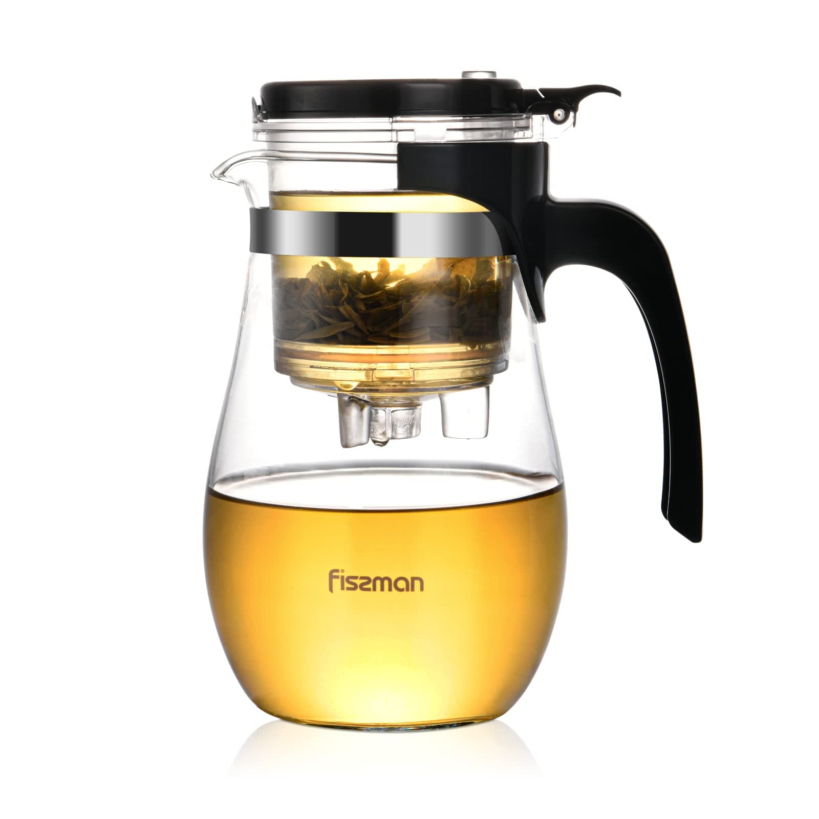 Glass Tea Pot With Filter 900 ml, Infuser for Loose Leaf, Blooming Tea, Tea Bags & Fruit Infused Water, GUNFU Series