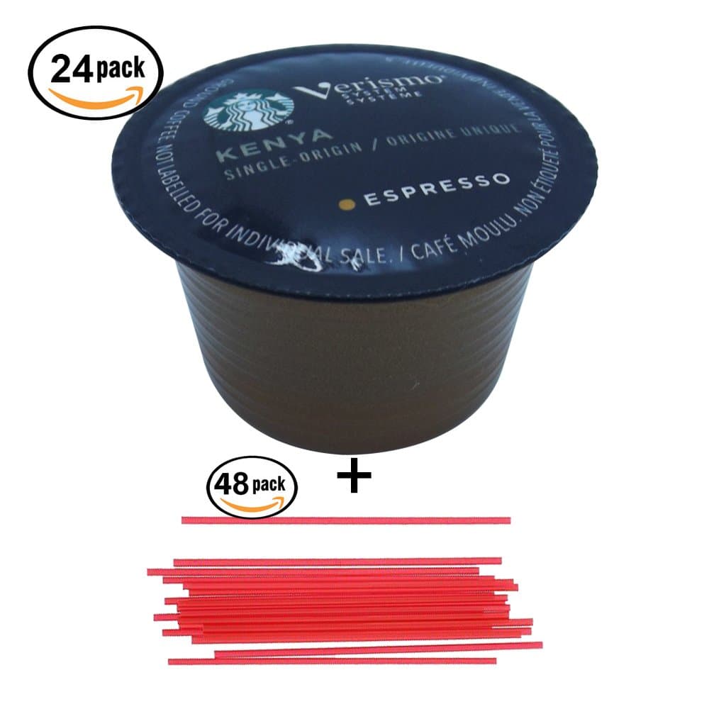 24 Kenya Verismo Pod Bundle with 48 coffee Stirrers