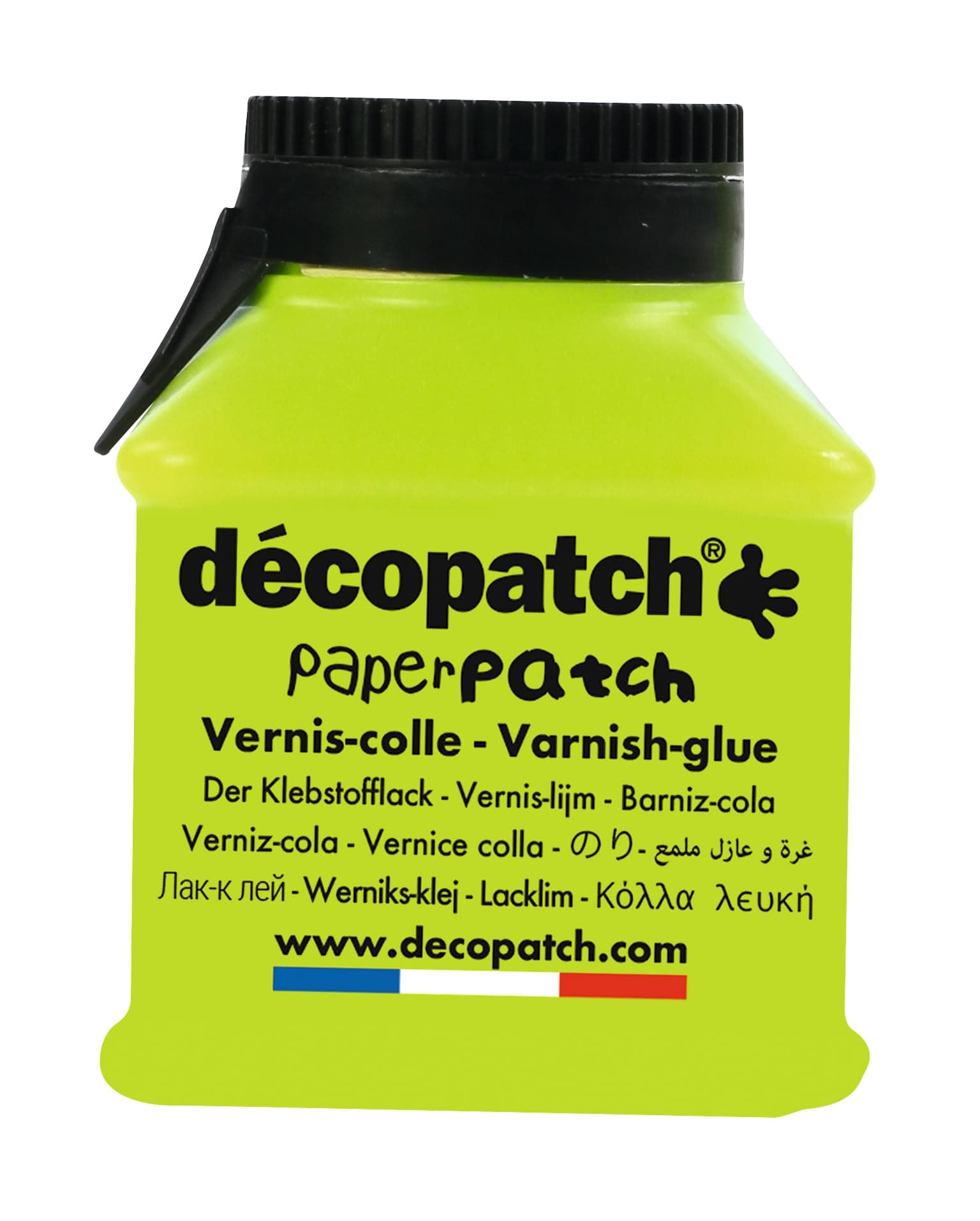 Décopatch - Ref PP70AO - PaperPatch Glossy Glue - 70g Tub - Formualted with Varnish, No Pull-In or Crinkle, Child Safe & Food Safe, Suitable for Wood, Metal, Plastic & More.
