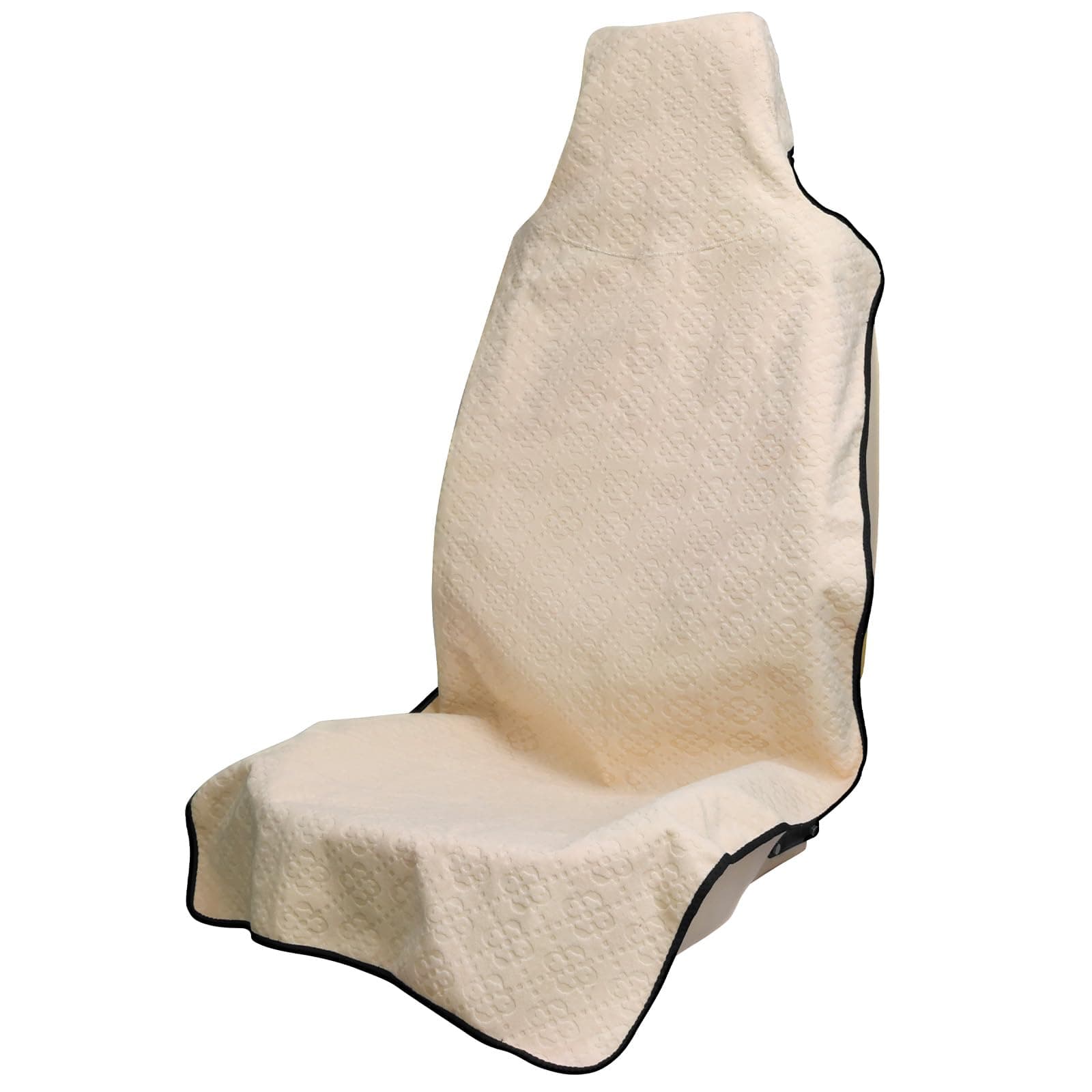 INFANZIA Waterproof Sweat Towel Seat Cover, Premium Car Seat Towel Protector for Trucks SUV Jeep, Universal Non-Slip Bucket Seat Covers for Post Gym Workout, Running, Swimming, Beach and Hiking Beige