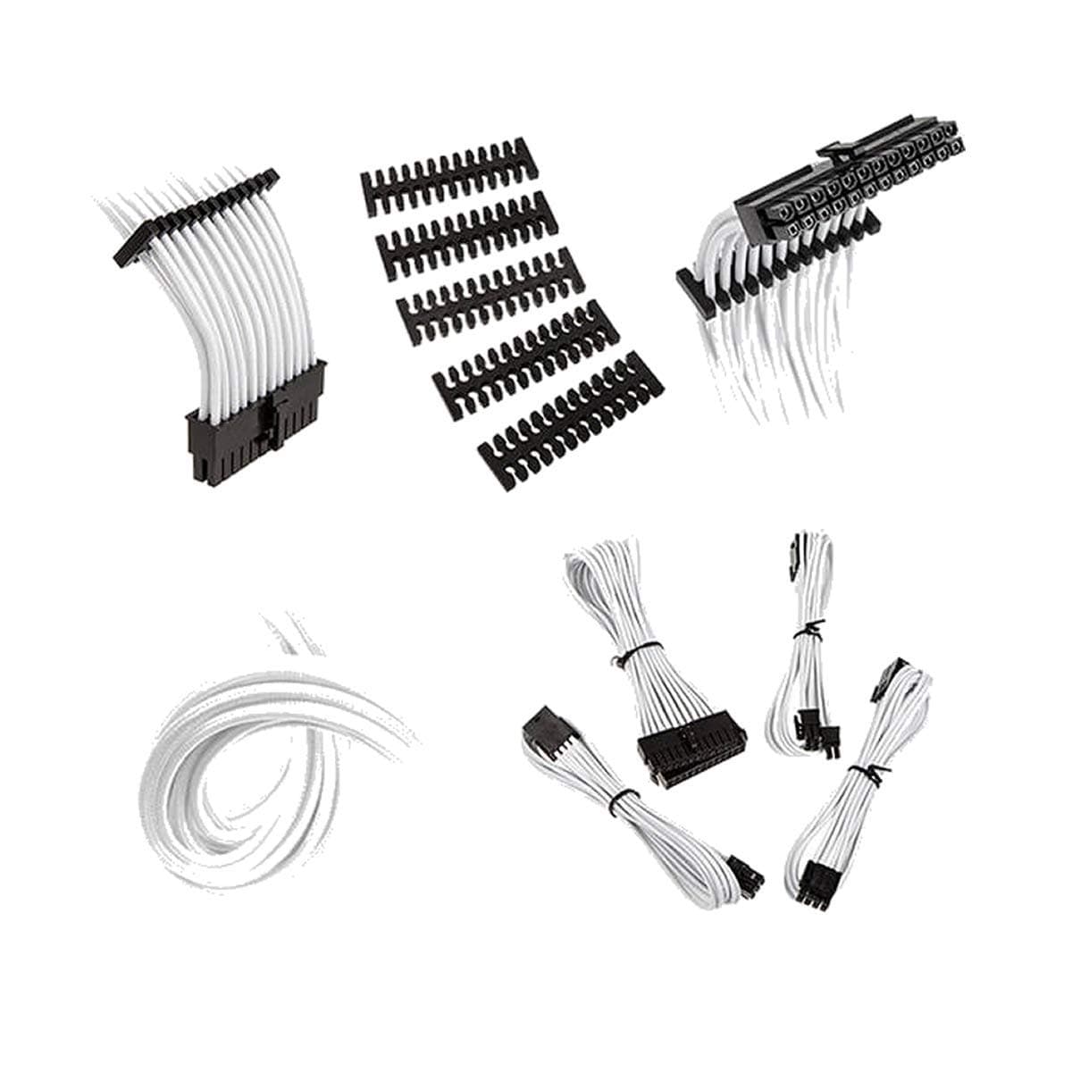 BitFenix Alchemy 2.0 Extension Cable KIT White Sleeve/Black Connector (BFX-ALC-EXTWW-RP)