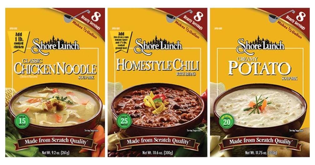 Soup Mix 3 Flavor Variety Bundle, (1) Each: Classic Chicken Noodle, Homestyle Chili with Beans, and Creamy Potato, 9.2-11.75 Oz. Ea.