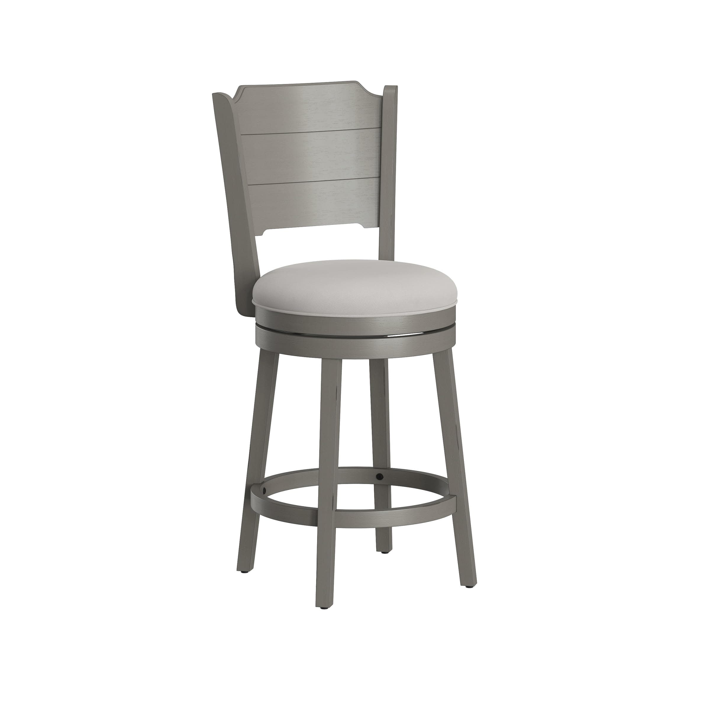 Hillsdale Clarion Swivel Counter Height Stool, Distressed Gray