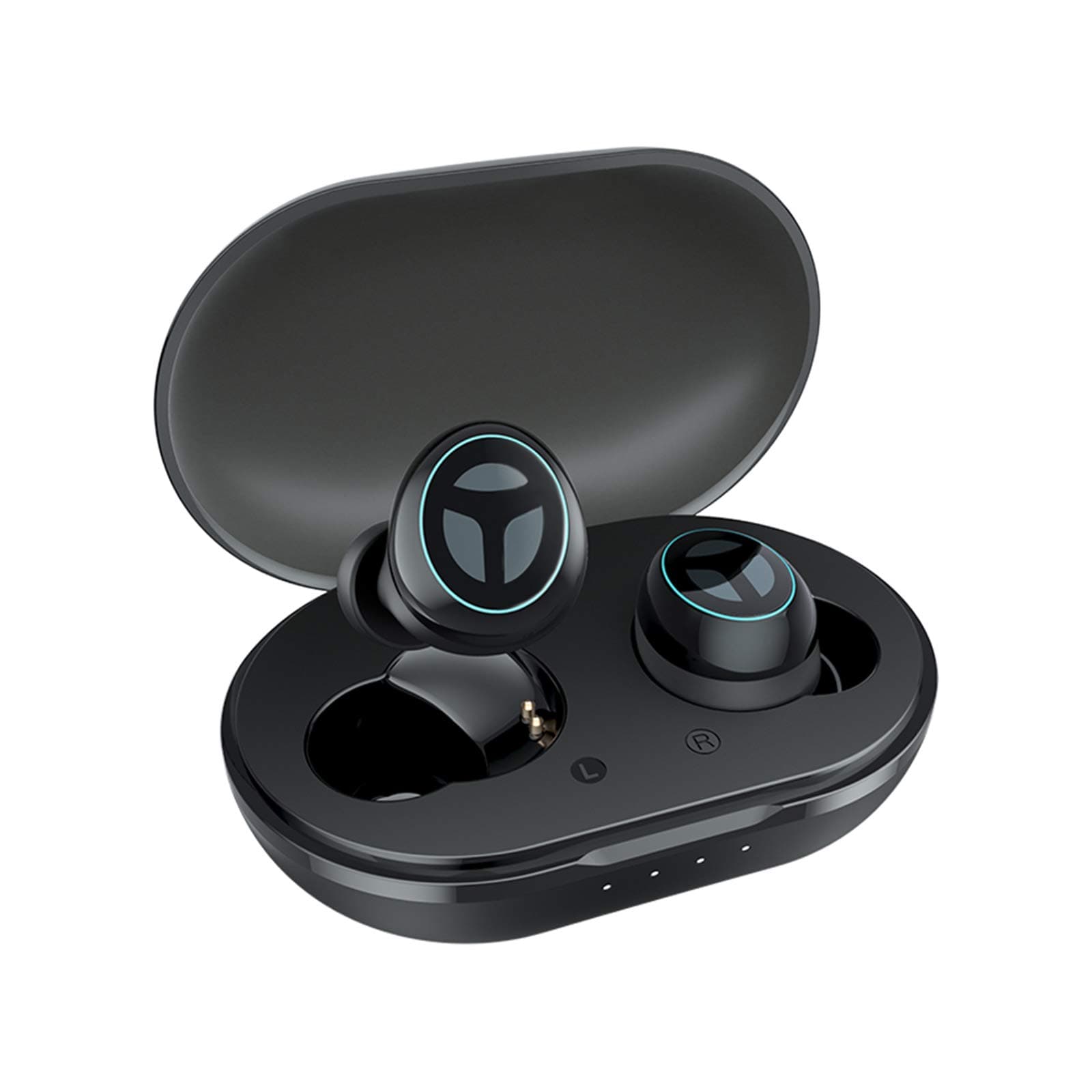 [Upgraded] TRANYA True Wireless Earbuds, Bluetooth Headphones in ear aptX™ Codec HiFi Stereo CVC8.0 Noise Cancellation, 80H Playtime with Charging Case for iOS Android