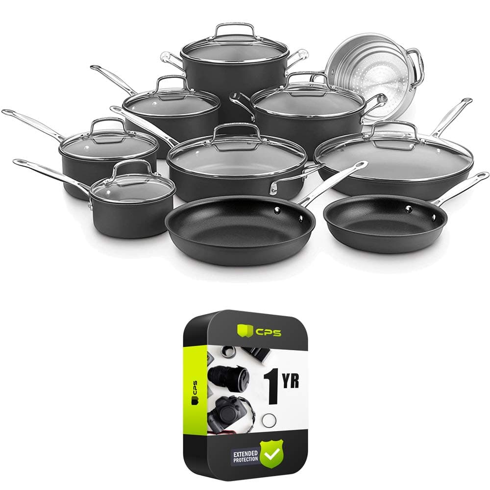 Cuisinart 66-17N Chefs Classic Non-Stick Hard Anodized, 17 Piece Set with 1 YR CPS Enhanced Protection Pack