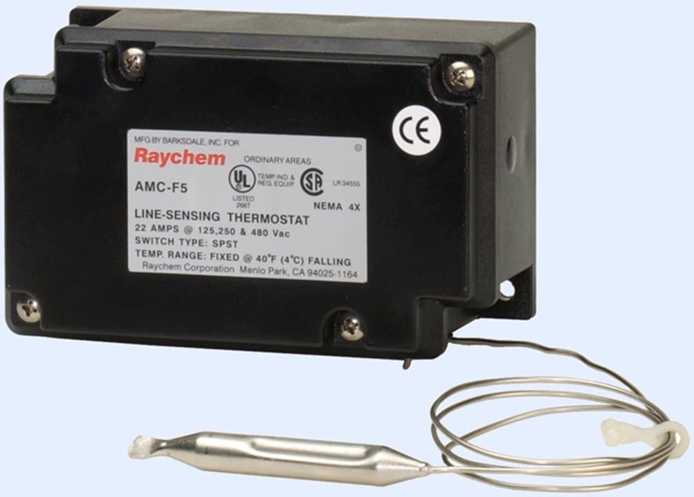 RaychemAMC-F5 Fixed Set Point Thermostat For Pipe Heat Trace Cable. 40F Fixed Set Point. 22 Amp at 125/25/480 VAC