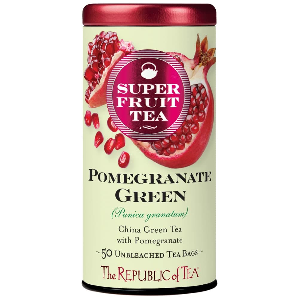 The Republic of Tea – Pomegranate Green SuperFruit Tea, 50 Tea Bags, Antioxidant Blend, Gluten Free