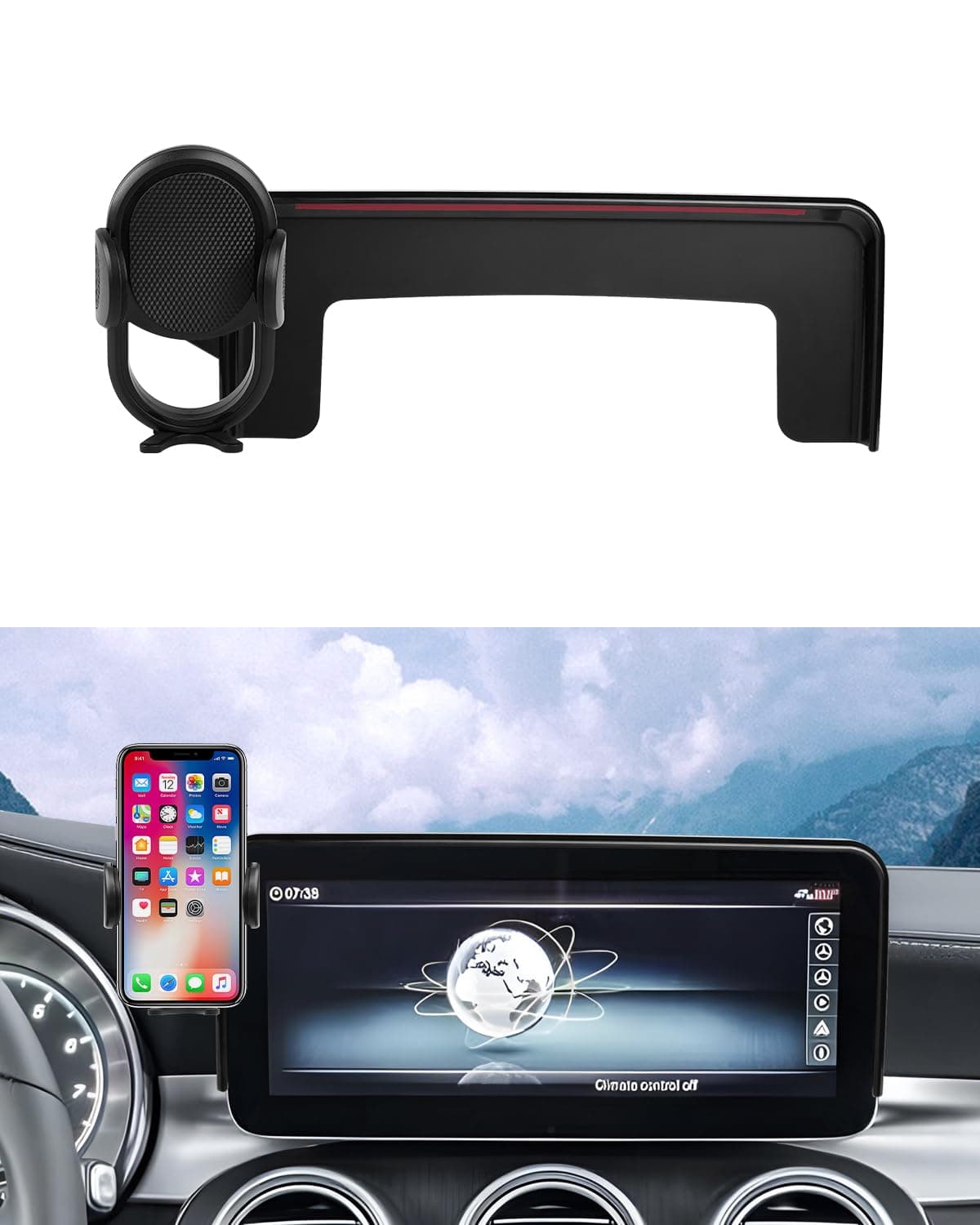 Autorder Custom Fit for Car Phone Holder 2019-2022 Mercedes-Benz C-Class GLC/2021 2022 V-Class Accessories Phone Mount 10.25" Screen Cell Phone Automobile Cradles Hands-Free 360 Degree Rotation