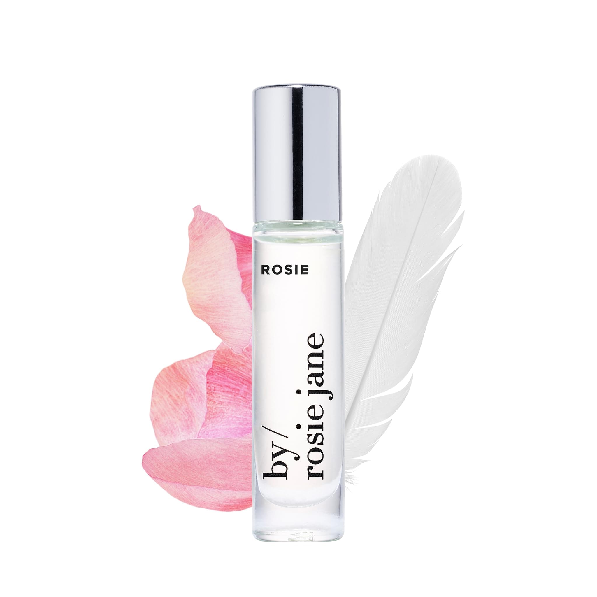 By Rosie Jane Perfume Oil (Rosie) - Travel Size Roll On Perfume with Notes of White Musk & Sweet Rose - Paraben, Sulfate & Phthalate Free (7ml)