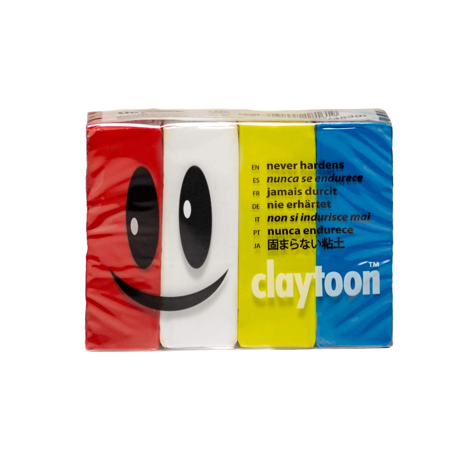 Van Aken International – Claytoon – Non-Hardening Modeling Clay – VA18161 – Circus – red, White, Yellow, Blue – 1 Pound Set (4-1/4 Pound Bars) – claymation, Gluten-Free, Non-Toxic