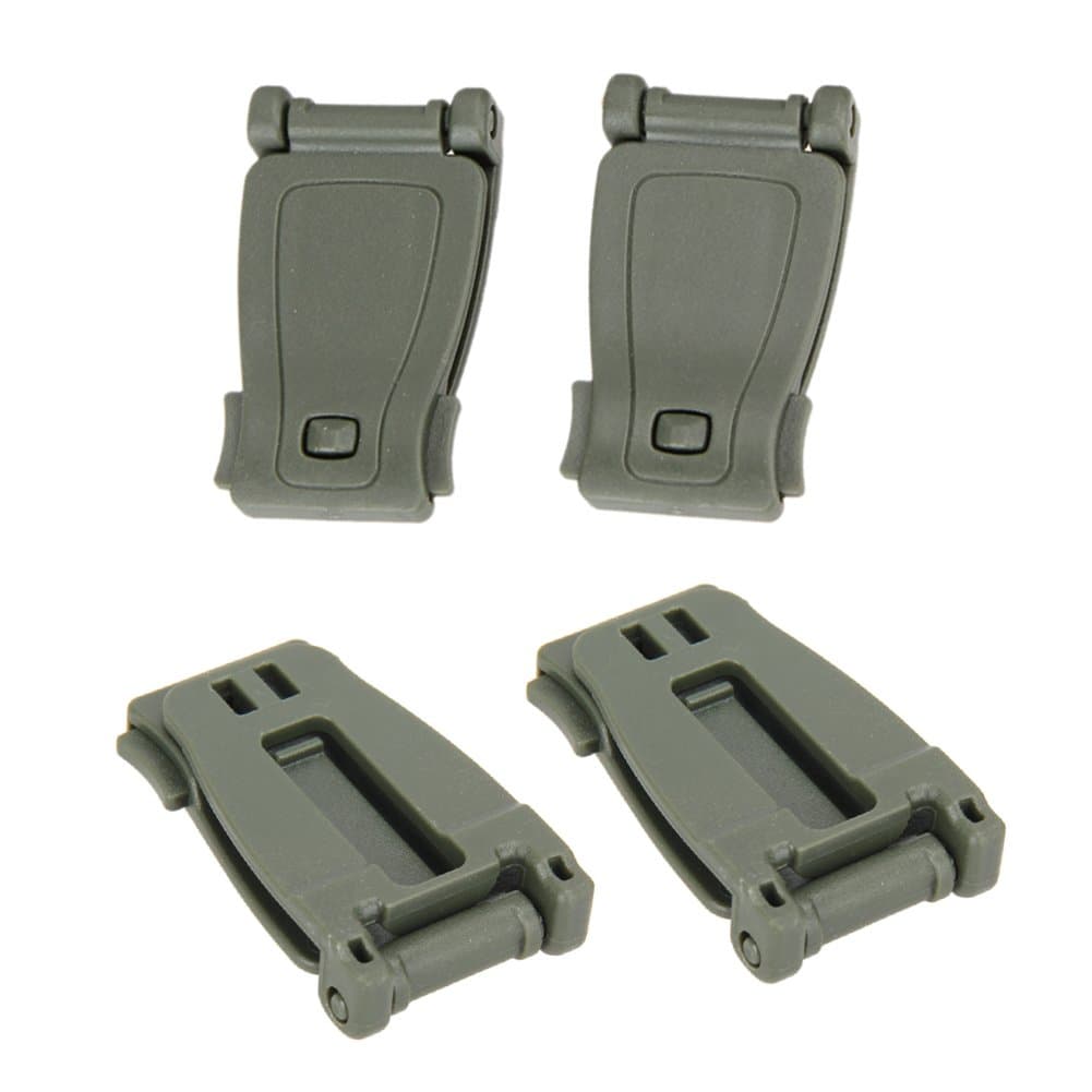 Tactical Strap Management Tool Web Dominator Backpack Accessories Fixed Button Hang Buckle 4 Pcs (Army Green)