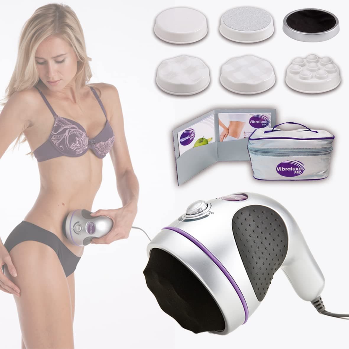 VELFORM Cellulite Removal Massager Vibraluxe Pro (Original), Body Sculpting Machine, Slimming Cellulite Reduction Machine for Thighs Buttocks HIPS, Relaxation Massager for Back Shoulders, Calves