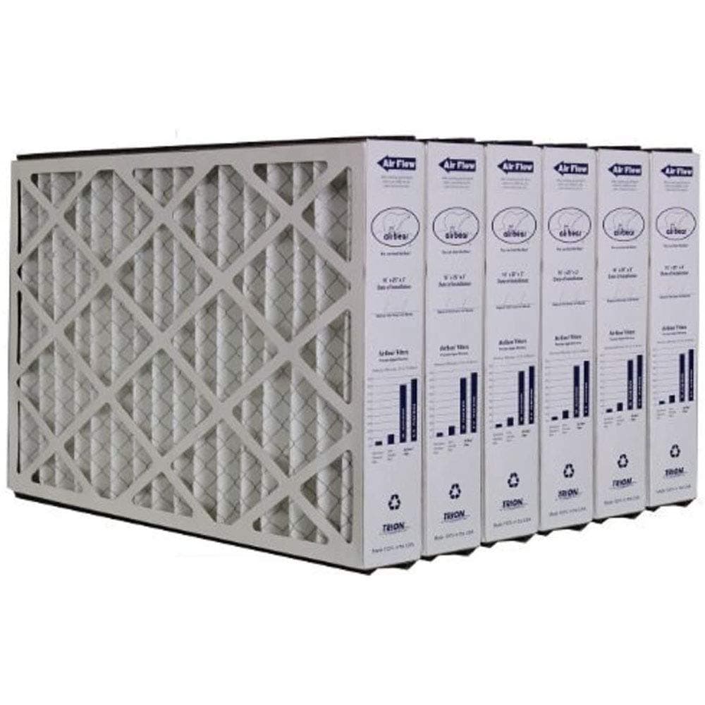 Air Bear 259112-101 (6 Pack) Pleated Furnace Air Filter 16"x25"x3" MERV 11