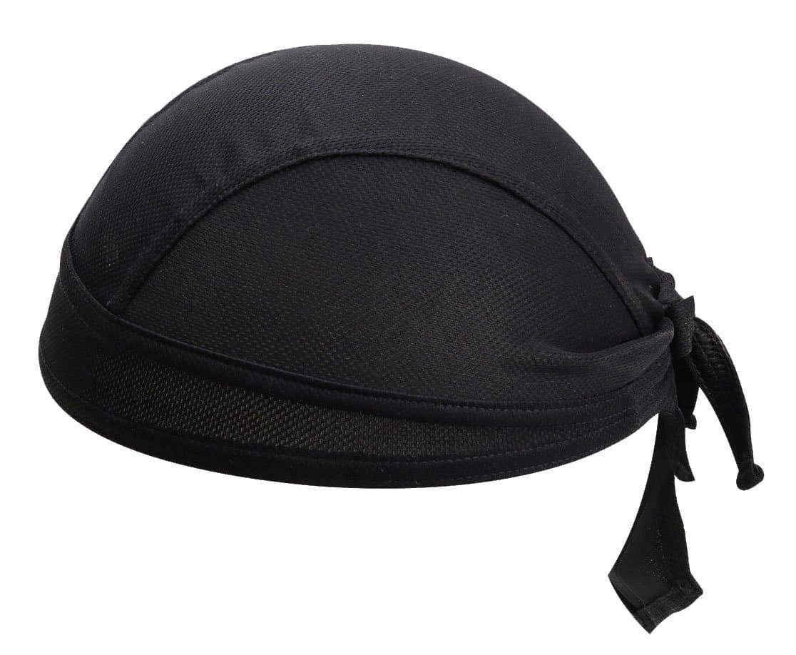 TESOON Sweat Wicking Dew Rag/Skull Cap/Cycling Cap/Beanie/Adjustable Hat/Head Scarf/Chemo Caps/Fits Under Helmets Black