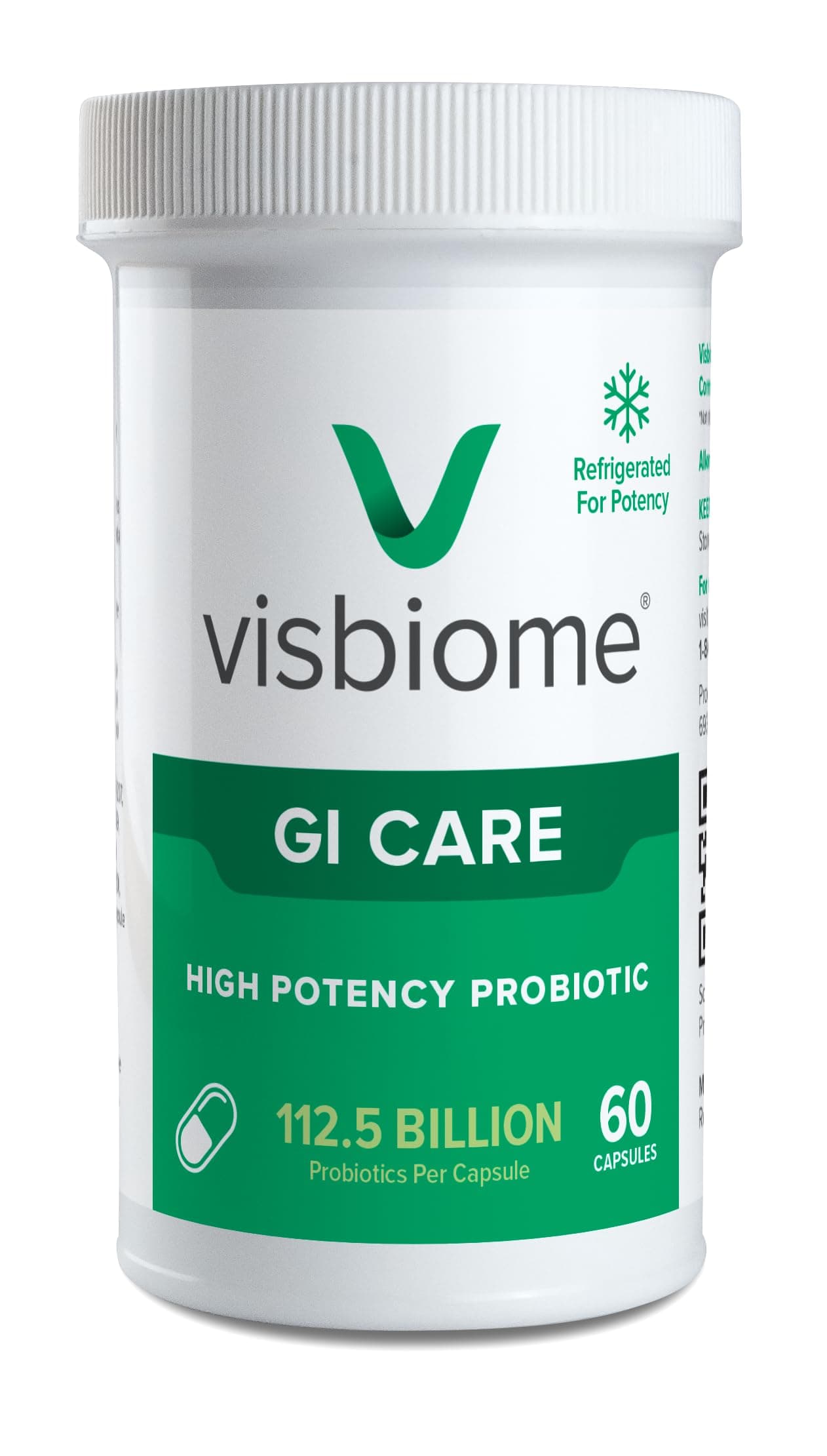 Visbiome High Potency Probiotic 60 caps 112.5 Billion Strains (Compare to active ingredients in VSL#3®* probiotic) by Visbiome by Exegi Pharma