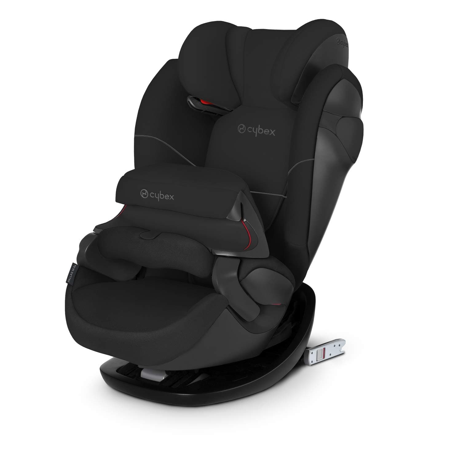 Cybex Silver Pallas M-Fix, 2-in-1 Child's Car Seat, Adjustable Impact Safety Shield and ISOFIX Compatible, Group 1/2/3 (9-36 kg), From Approx. 9 Months to Approx. 12 Years, Pure Black
