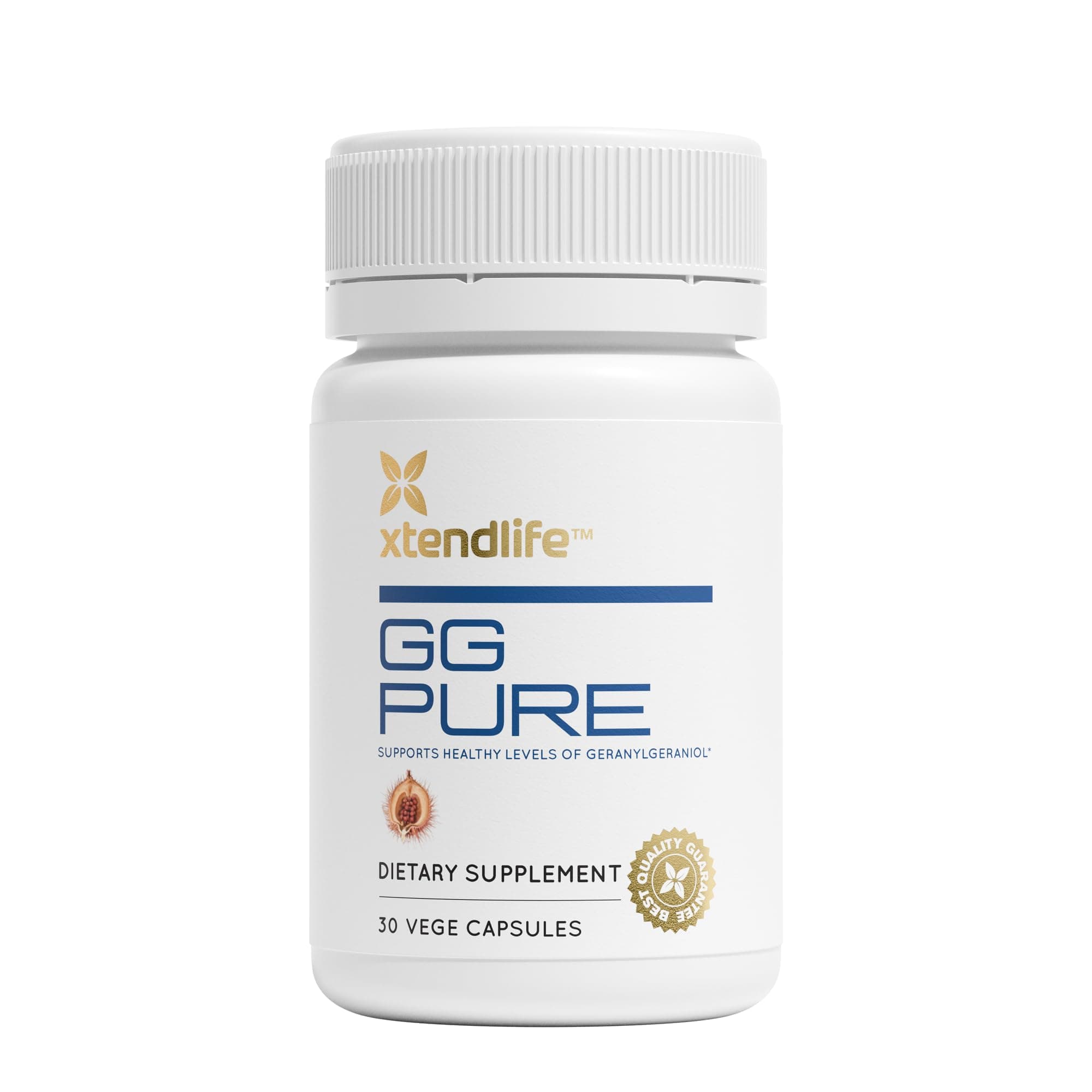 Xtendlife GG Pure for Statin Users, CoQ10 Support, Bone, Muscle, and Heart Health - 150mg Geranylgeraniol from Annatto Seeds - 30 Day Supply