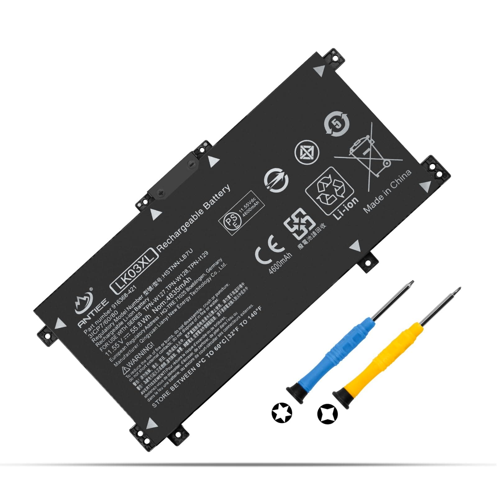 LK03XL L09281-855 916814-855 Battery for HP Envy X360 15m-cn0xxx cn1xxx cn0011dx cn0012dx bp0xx bp1xx bq0xx bq1xx bq021dx cp0xxx cp0011dx 17m-ae0xx ae1xx ae111dx bw0xxx bw0013dx ce0xxx ce1xxx ce1013dx