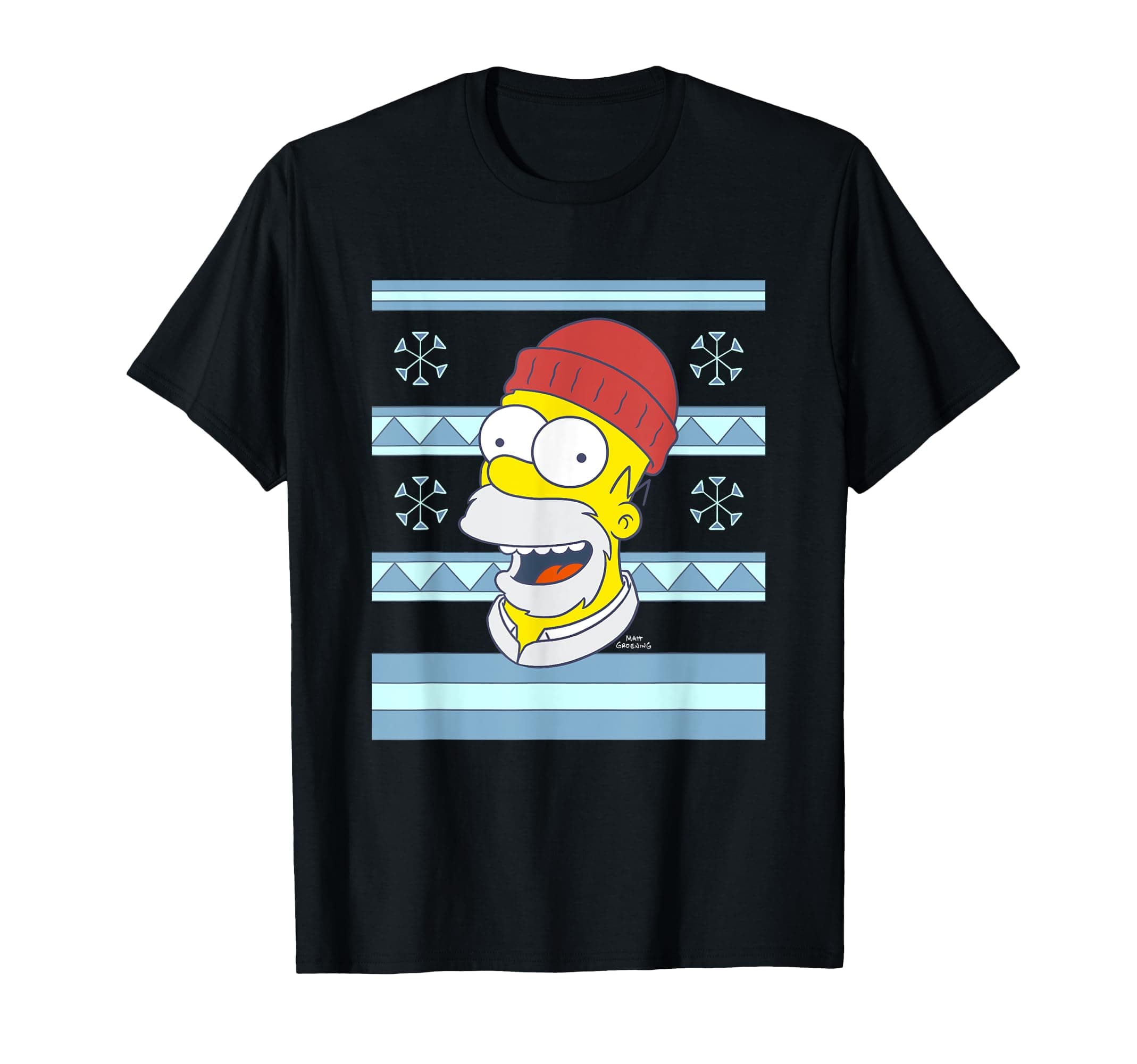 The Simpsons Christmas Homer Simpson Big Face Ugly Sweater T-Shirt