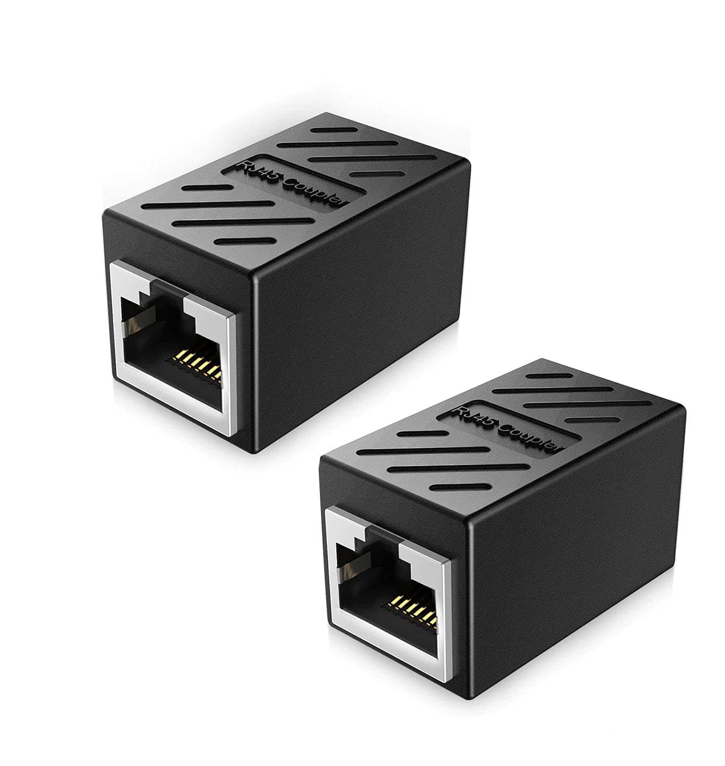 Ethernet LAN Cable Extender Joiner RJ45 Female Adapter cat6 cat 6 6a 5e Network Cables Extension Coupler, link WiFi Router LAN USB Switch Socket powerline connector to devices for speed internet -2Pcs