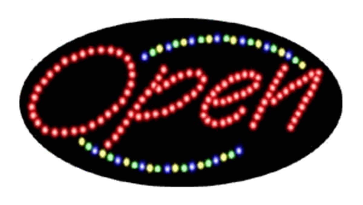 Affordable Signs LED7001 LED Sign, Open', 15" Height x 27" Length x 1" Width