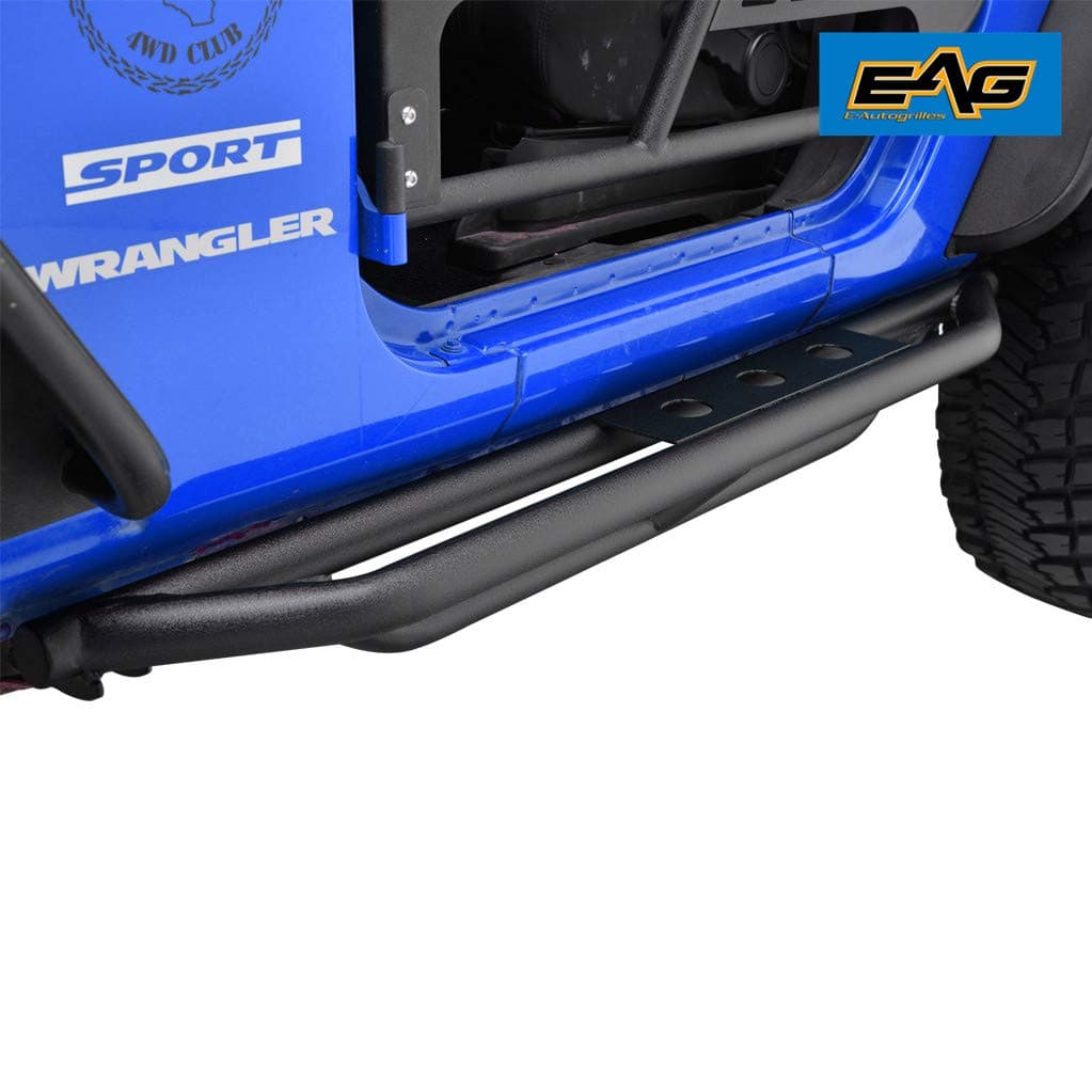 EAGSide Steps Armor Fit for 07-18 Wrangler JK 2 Door Rock Sliders Nerf Bars Running Board Rail Step