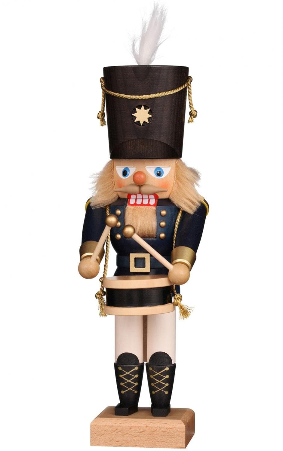 German Christmas Nutcracker Drummer Blue - 28,5cm / 11 inch - Christian Ulbricht