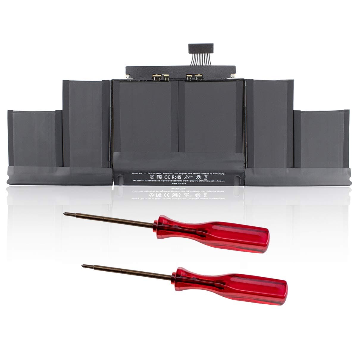 HUSAN A1417 Replacement Battery for Macbook Pro 15 Inch Retina A1398(Mid 2012 - Early 2013 Version) ME665LL/A ME664LL/A MC975LL/A MC976LL/A MD831LL/A (8680mAh)