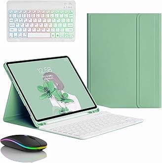 Keyboard Case for Samsung Galaxy Tab S10 Ultra 14.6'' 2024 (SM-X920), Built in Pencil Holder, Magnetic Detachable Wireless Backlight Keyboard with Bluetooth Mouse,Green