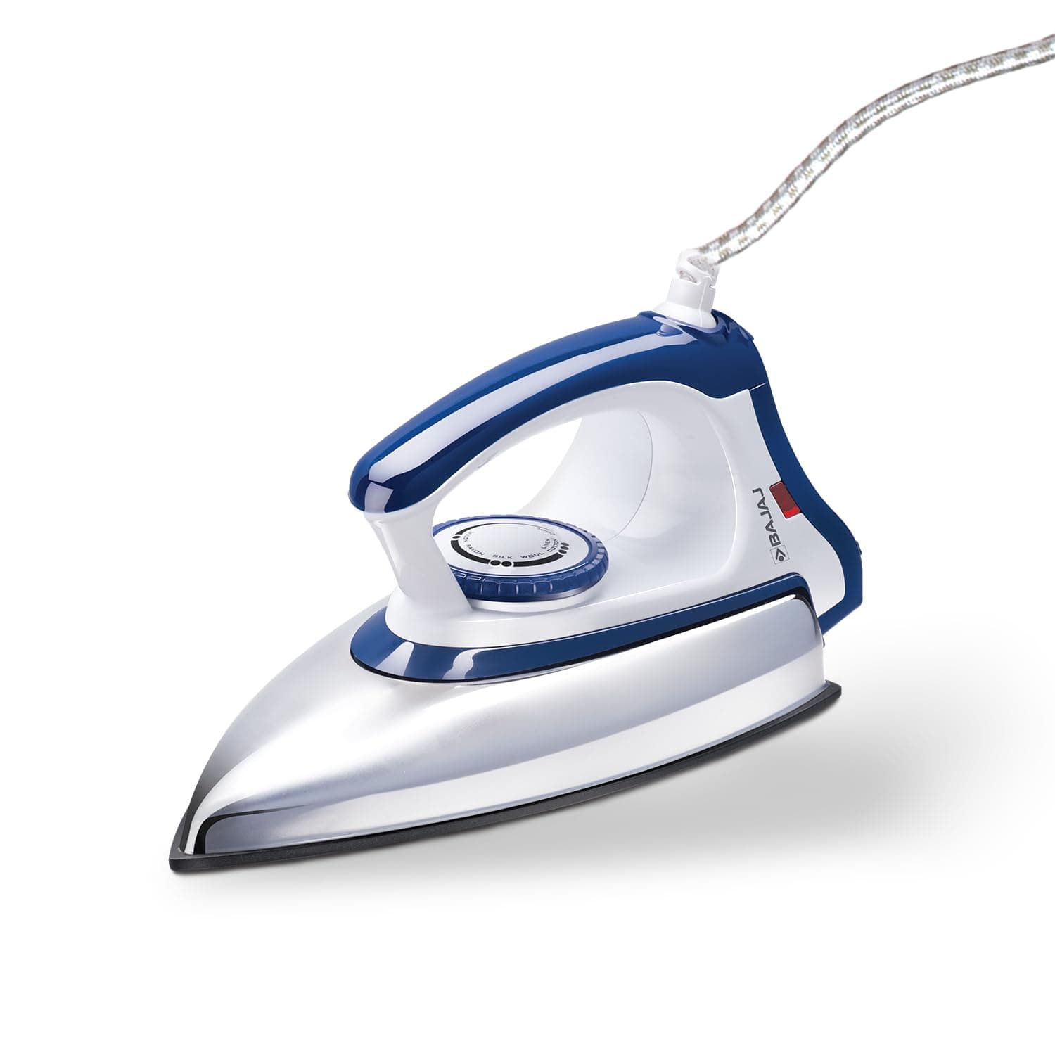 Stainless Steel Majesty DX-11 1000 Watts Dry Iron | Advance Soleplate And Anti-Bacterial German Coating Technology | Automatic Shut Off | Thermal Safety Fuse | 2-Yrs Warranty 【White & Blue】