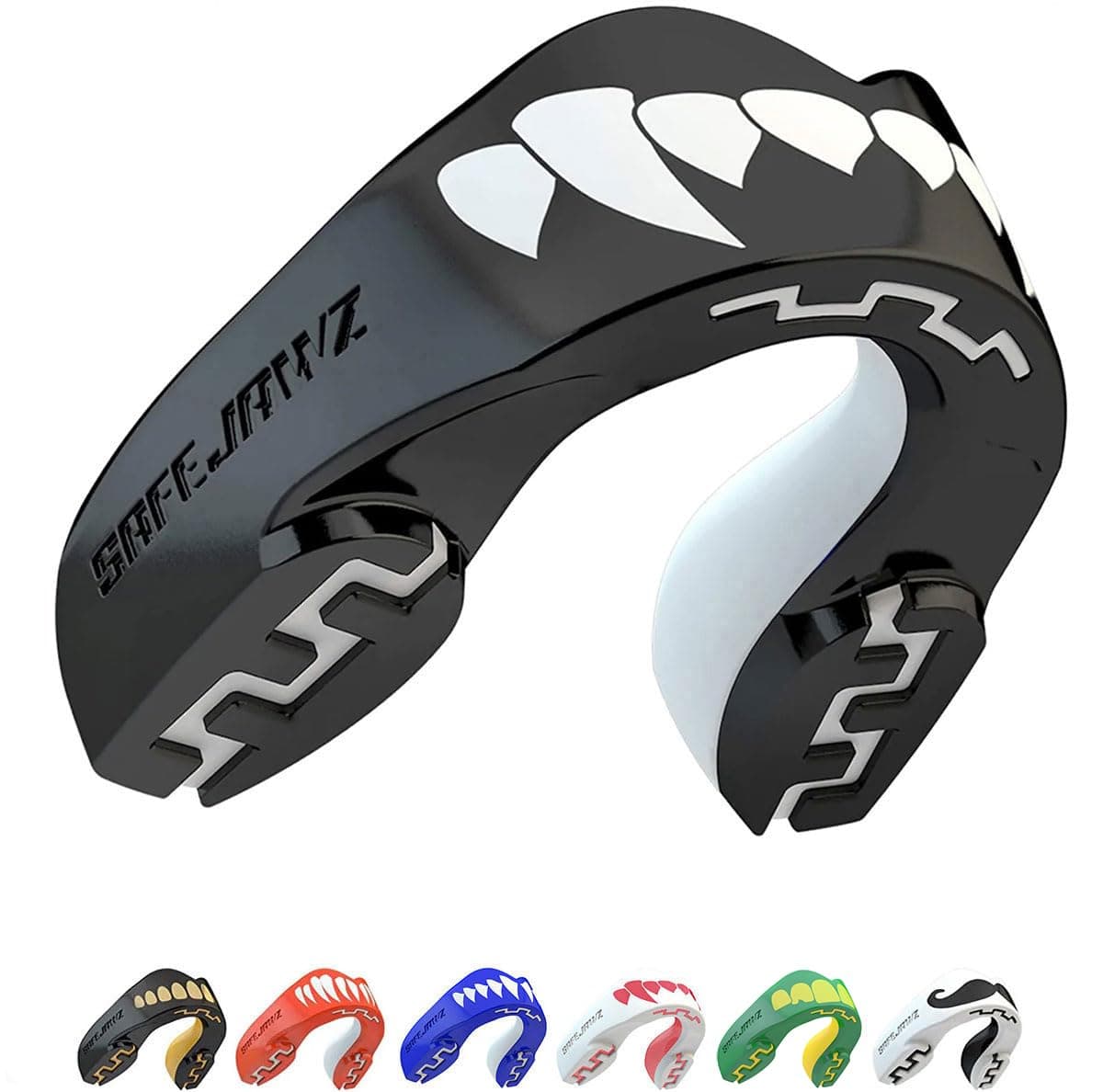 SafeJawz Sports Mouthguard Dual Layer Premium Protection Adults and Junior Gum Shield with Case for Boxing, MMA, Rugby, Martial Arts, Judo and All Contact Sports