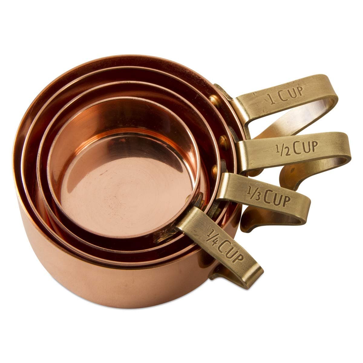 tag - Mercantile Measuring Cups, Perfect for Baking and Cooking, Antique Copper, Set of 4