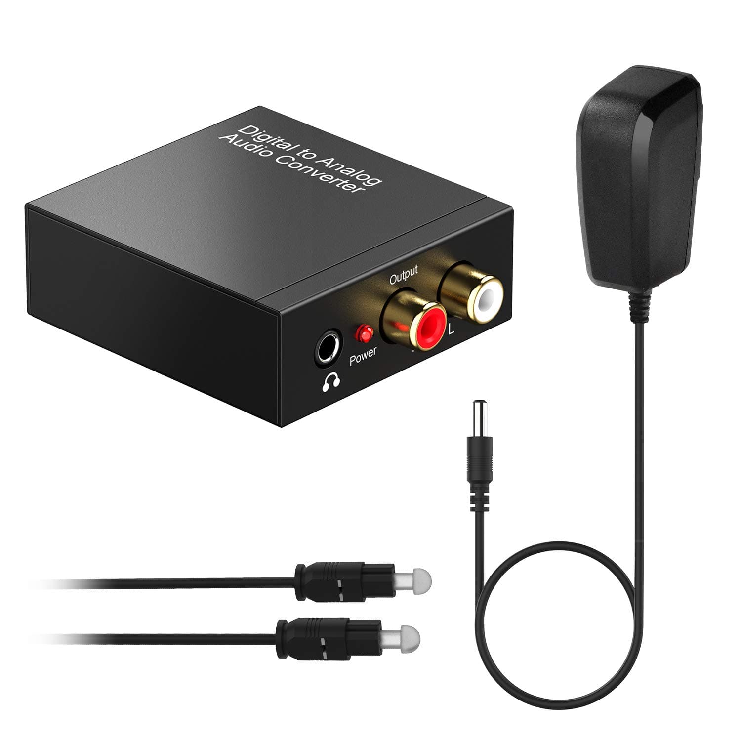 192KHz Digital to Analog Audio Converter, DAC Digital SPDIF Coaxial to L/R RCA Convert, Toslink Optical to 3.5mm Jack Audio Adapter for PS4 HD DVD Home Cinema Systems