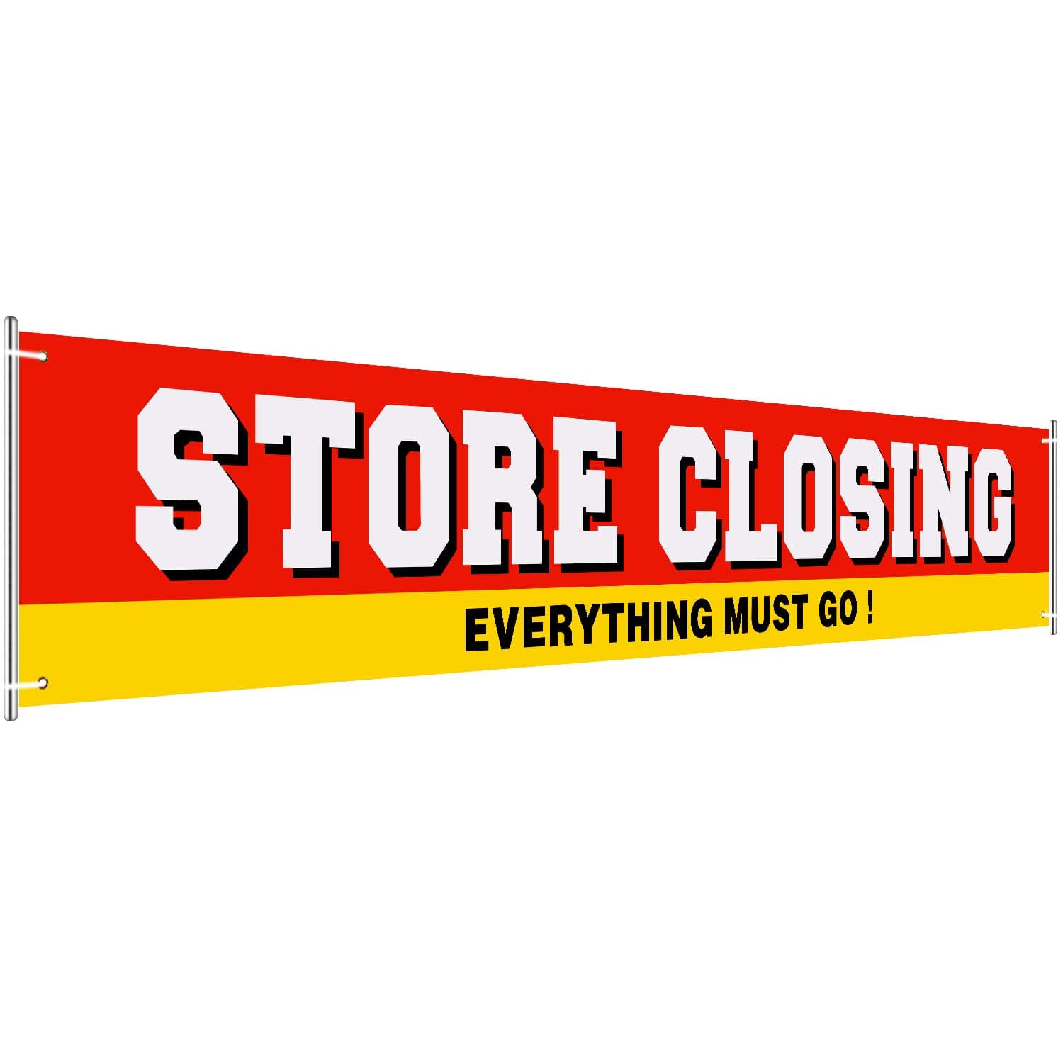 Large Store Closing Sign Banner Everything Must Go Advertising Banner Going out of Business Sign Store Closing Flag