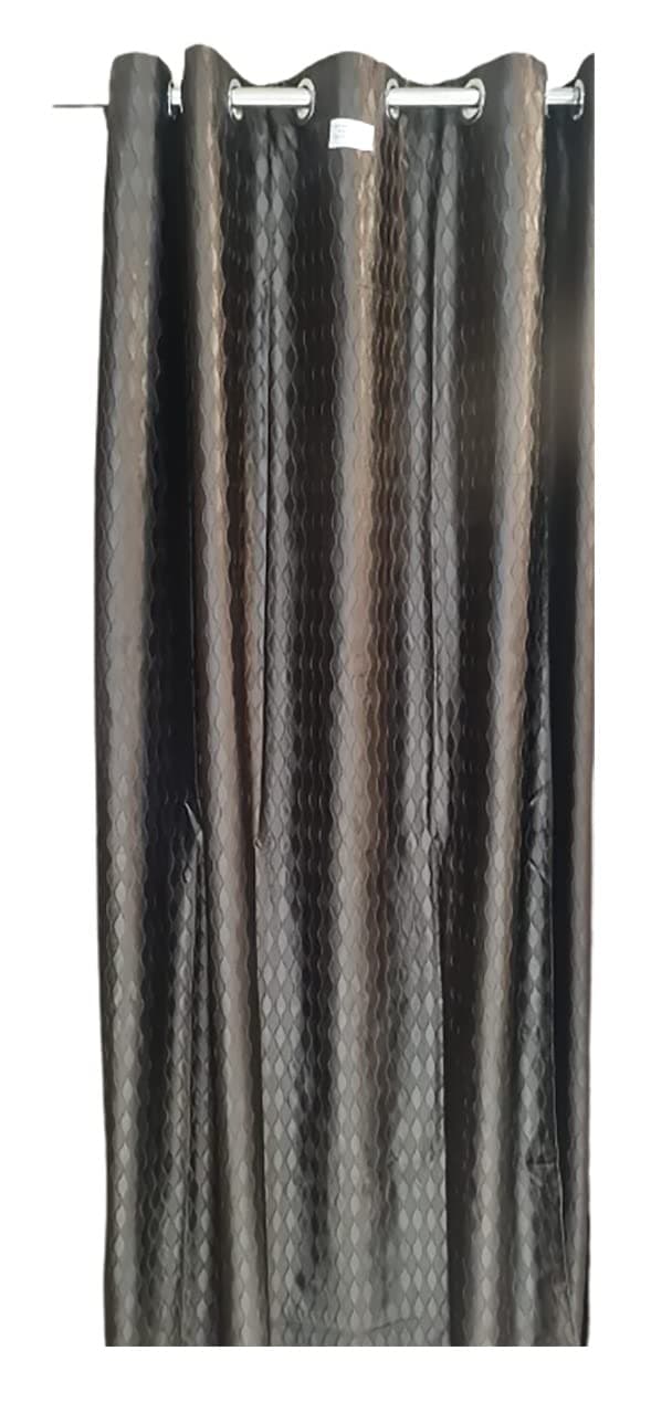 Siddhima Knitters Polyester Curtains for Door for Living, Room Bedroom |Home Screens_(Dark Grey) CN24