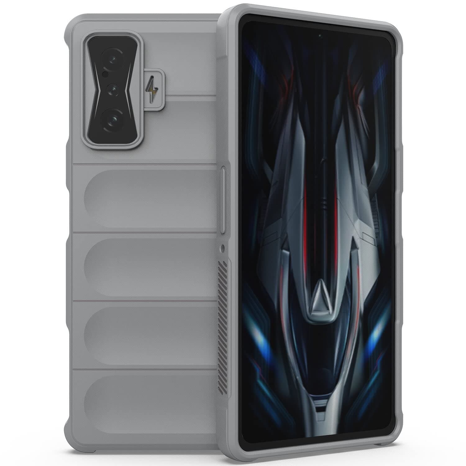 Xiaomi Redmi K50 Gaming Case, EabHulie Flexible TPU Silicone Non-slip Shock-Absorbent Case Cover for Xiaomi Poco F4 GT/Redmi K50 Gaming Grey