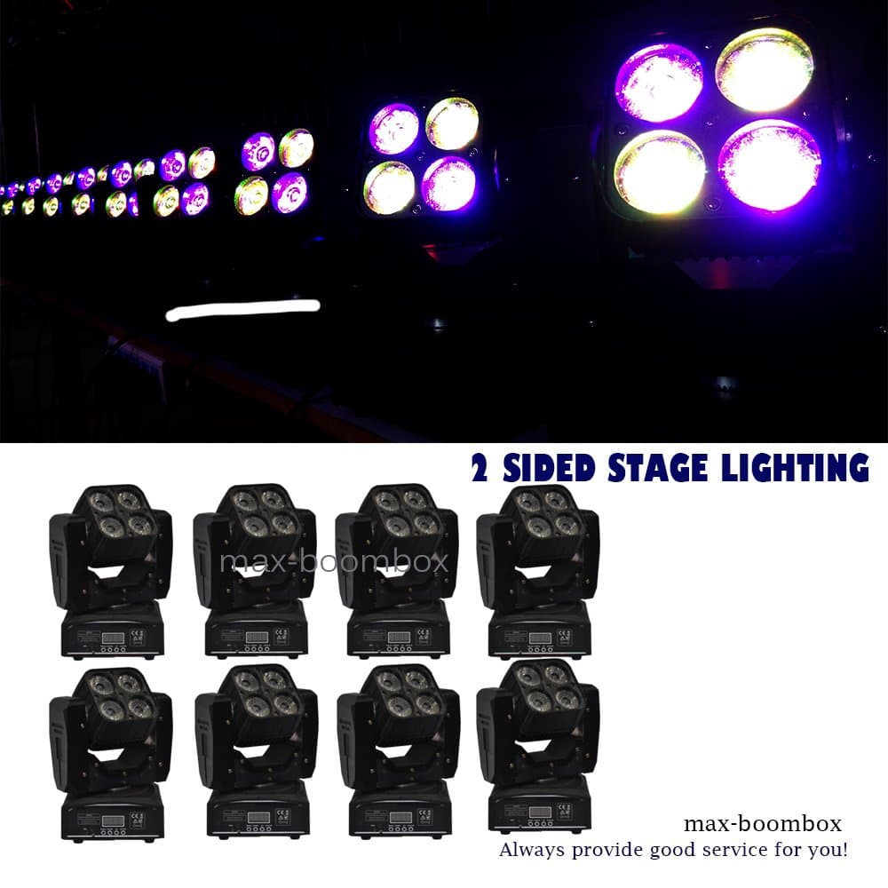 8 Units! EKOOo 65W LED Mini Wash Moving Heads Stage Lighting DJ Disco Weding Party American