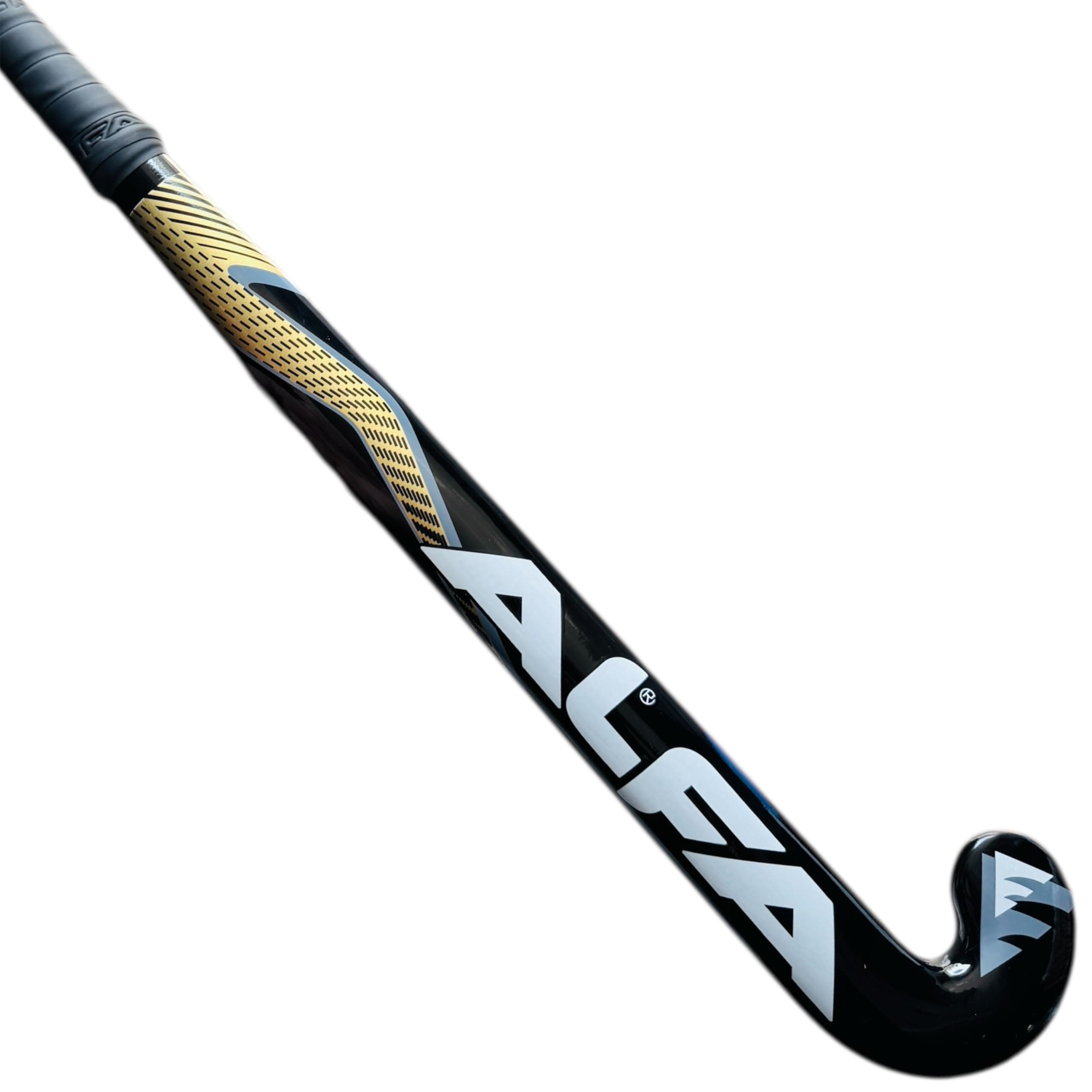 A L F A Magnum Glass Fibre Painted Hockey Stick with PU Black Grip(Light Weight) (37 INCHES)